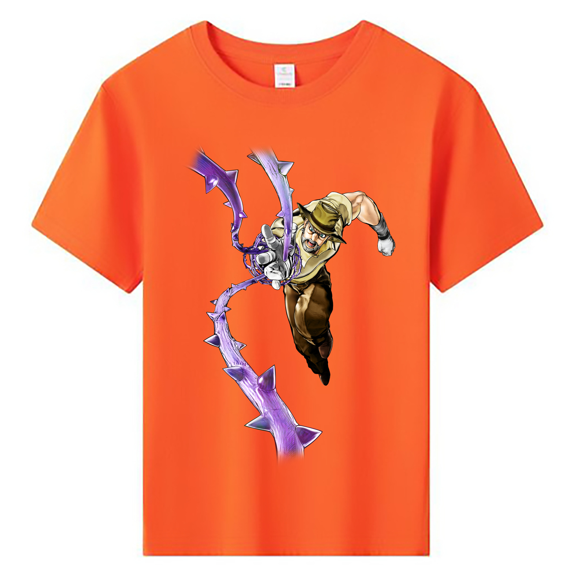 （画像用） ジョジョの奇妙な冒険 ジョセフ?ジョースター JoJo's Bizarre Adventure Joseph Joestar 綿100％キッズTシャツ（フロントプリント）