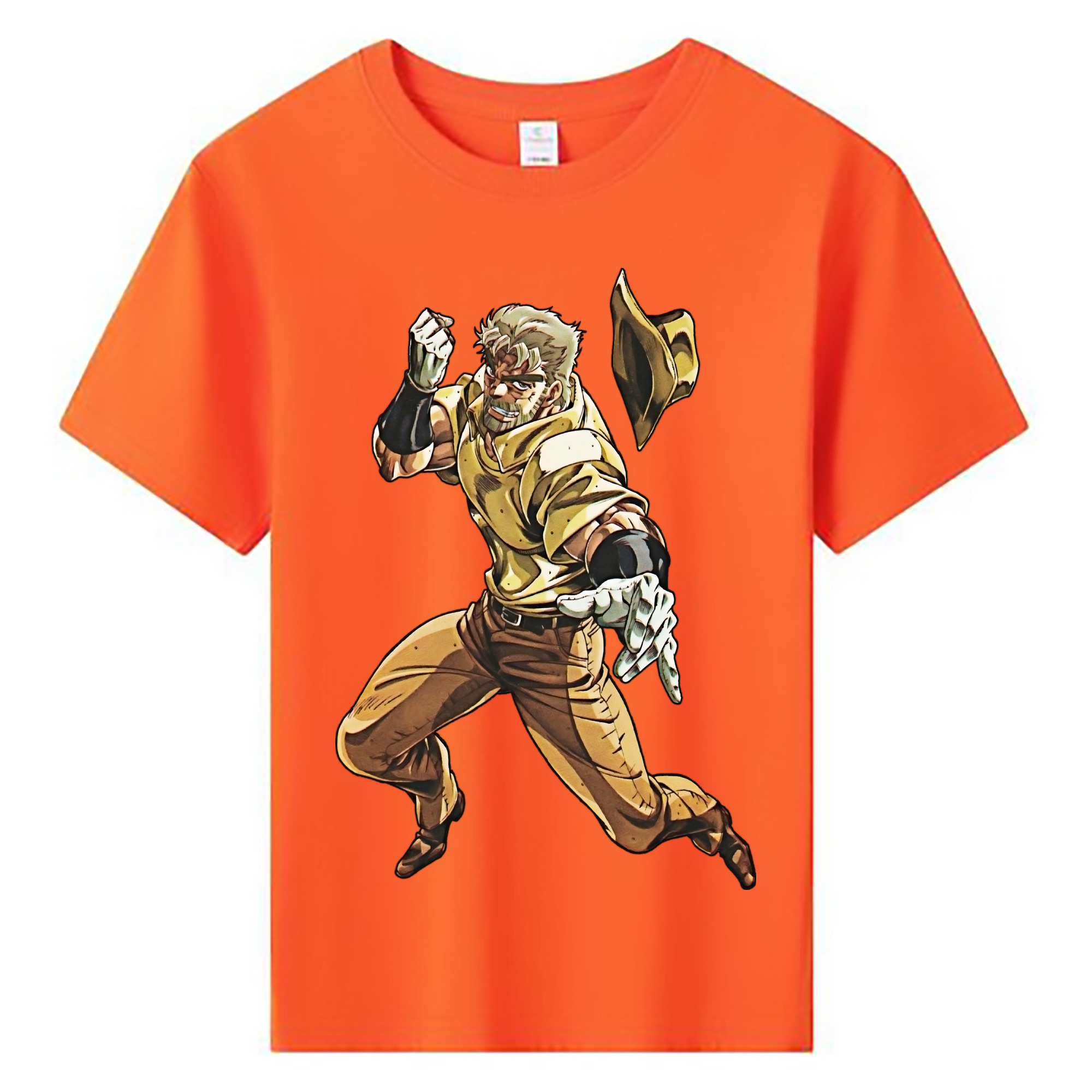 （画像用） ジョジョの奇妙な冒険 ジョセフ?ジョースター JoJo's Bizarre Adventure Joseph Joestar 綿100％キッズTシャツ（フロントプリント）