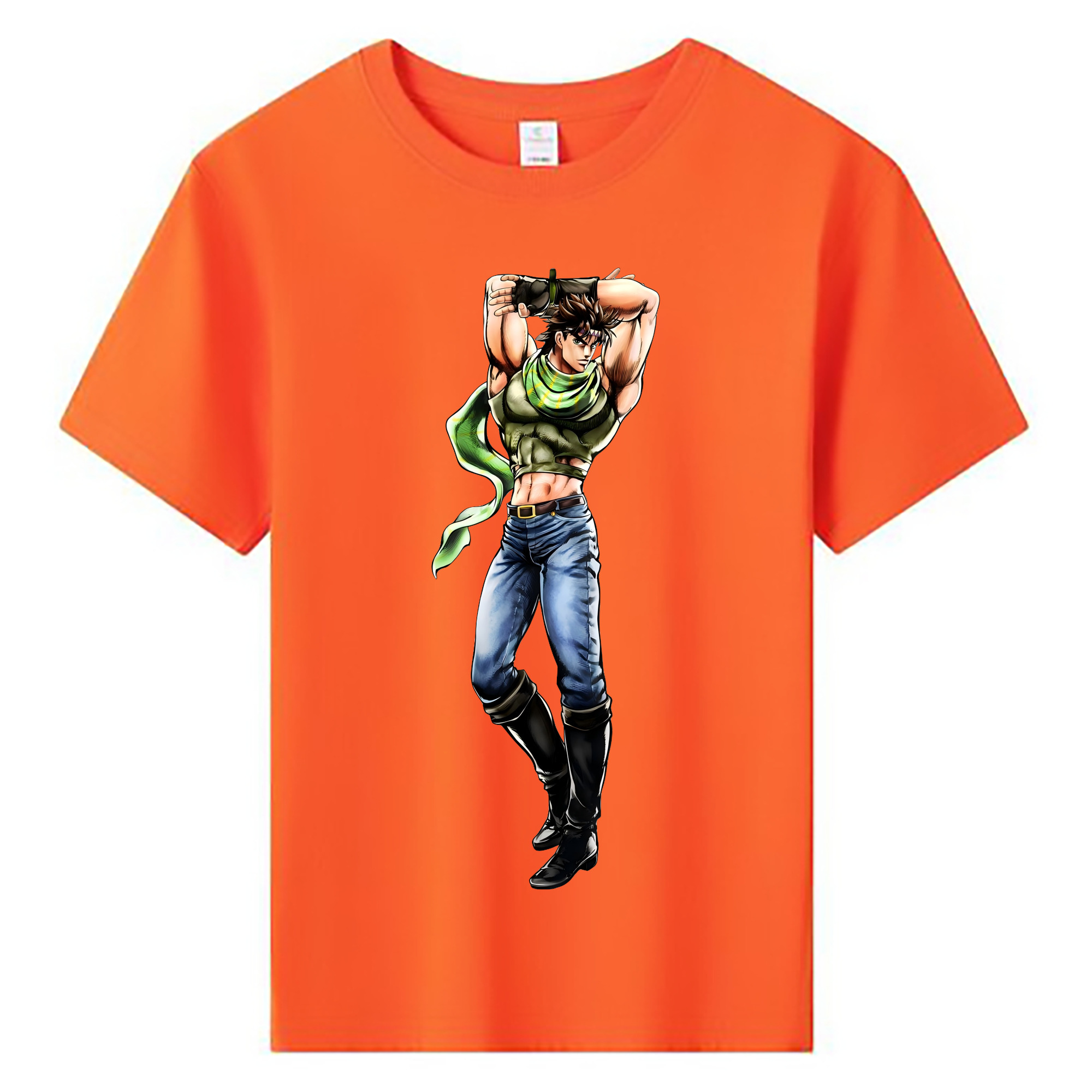 （画像用） ジョジョの奇妙な冒険 ジョセフ?ジョースター JoJo's Bizarre Adventure Joseph Joestar 綿100％キッズTシャツ（フロントプリント）