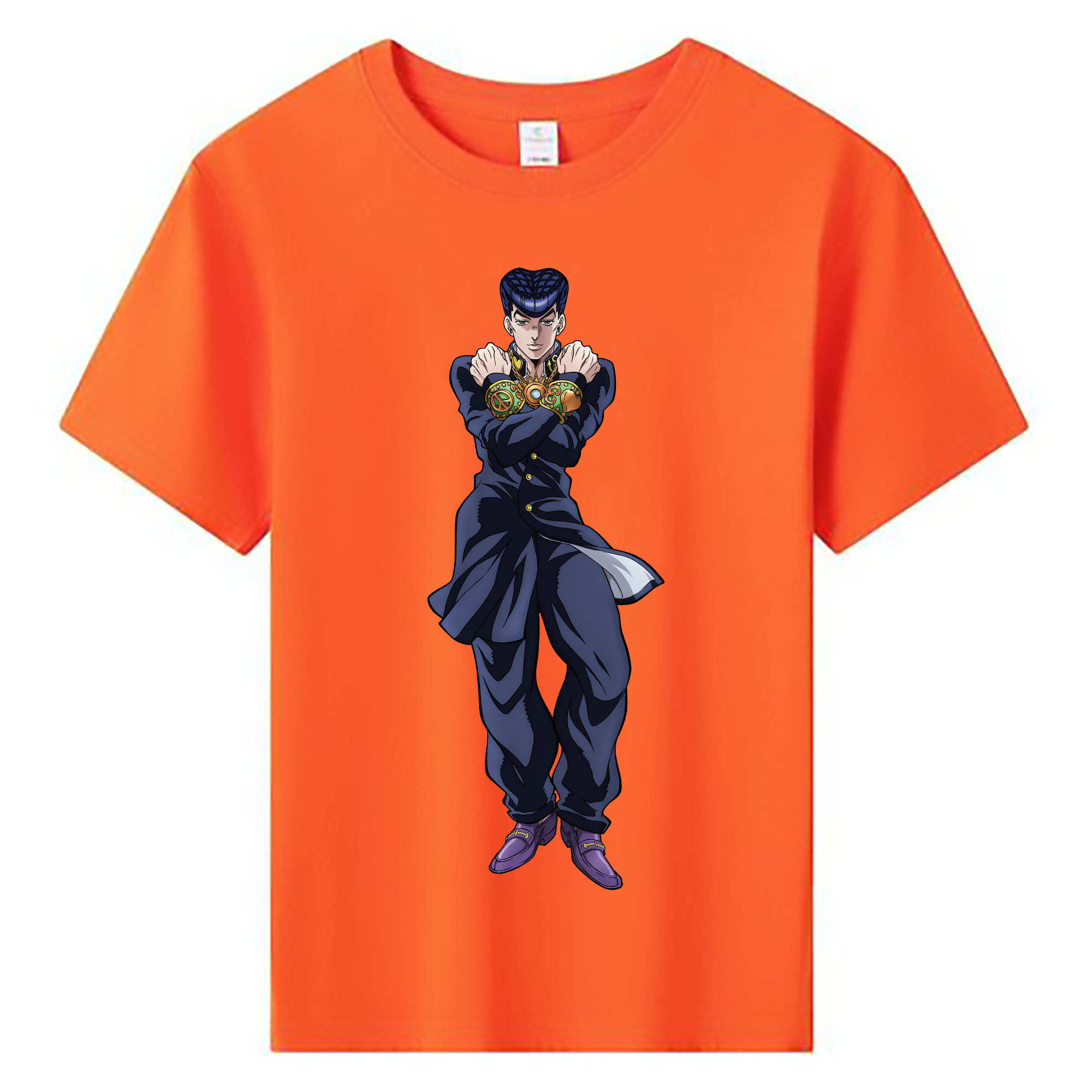 （画像用） ジョジョの奇妙な冒険 ひがしかた じょうすけ JoJo's Bizarre Adventure Higashikata Josuke 綿100％キッズTシャツ（フロントプリント）
