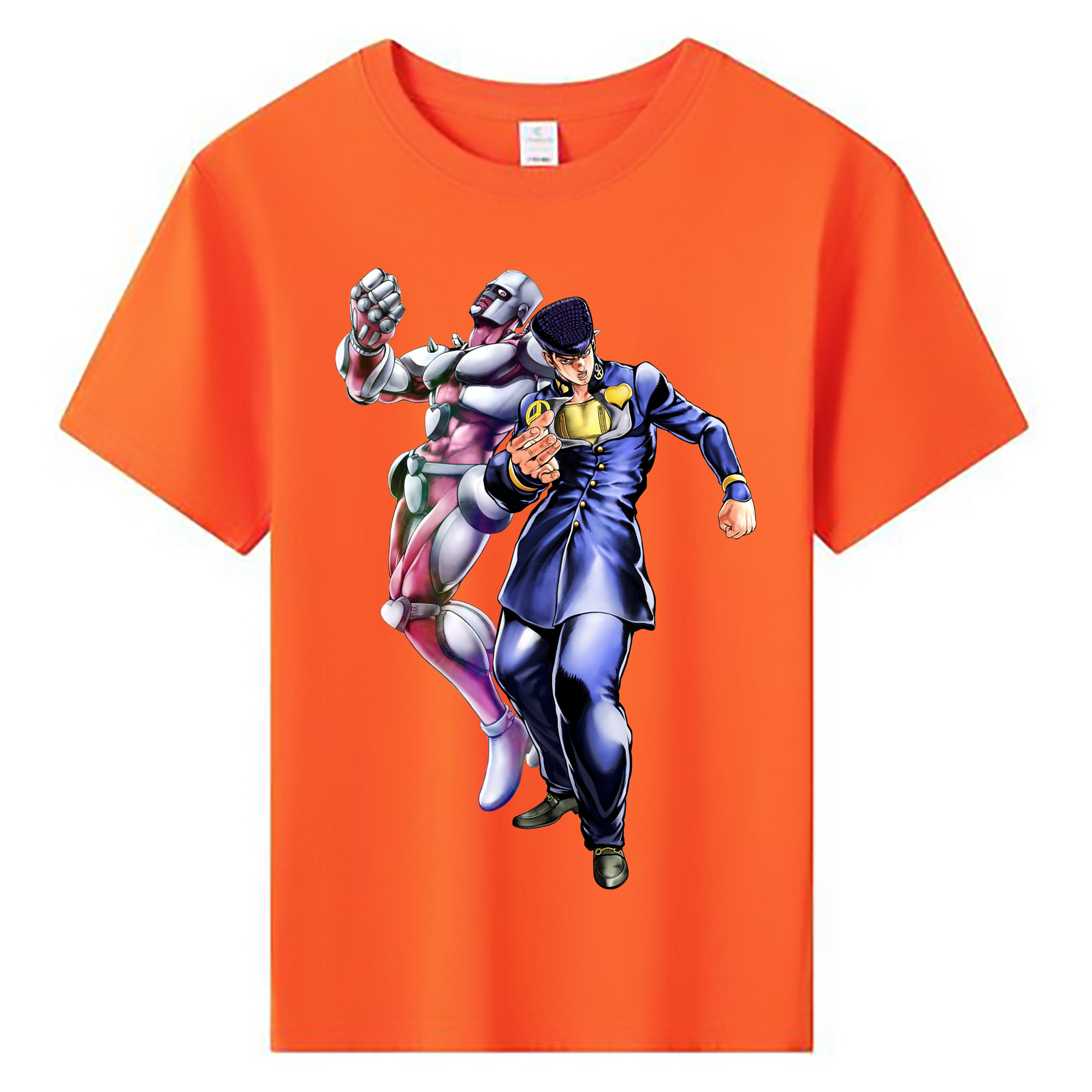 （画像用） ジョジョの奇妙な冒険 ひがしかた じょうすけ JoJo's Bizarre Adventure Higashikata Josuke 綿100％キッズTシャツ（フロントプリント）