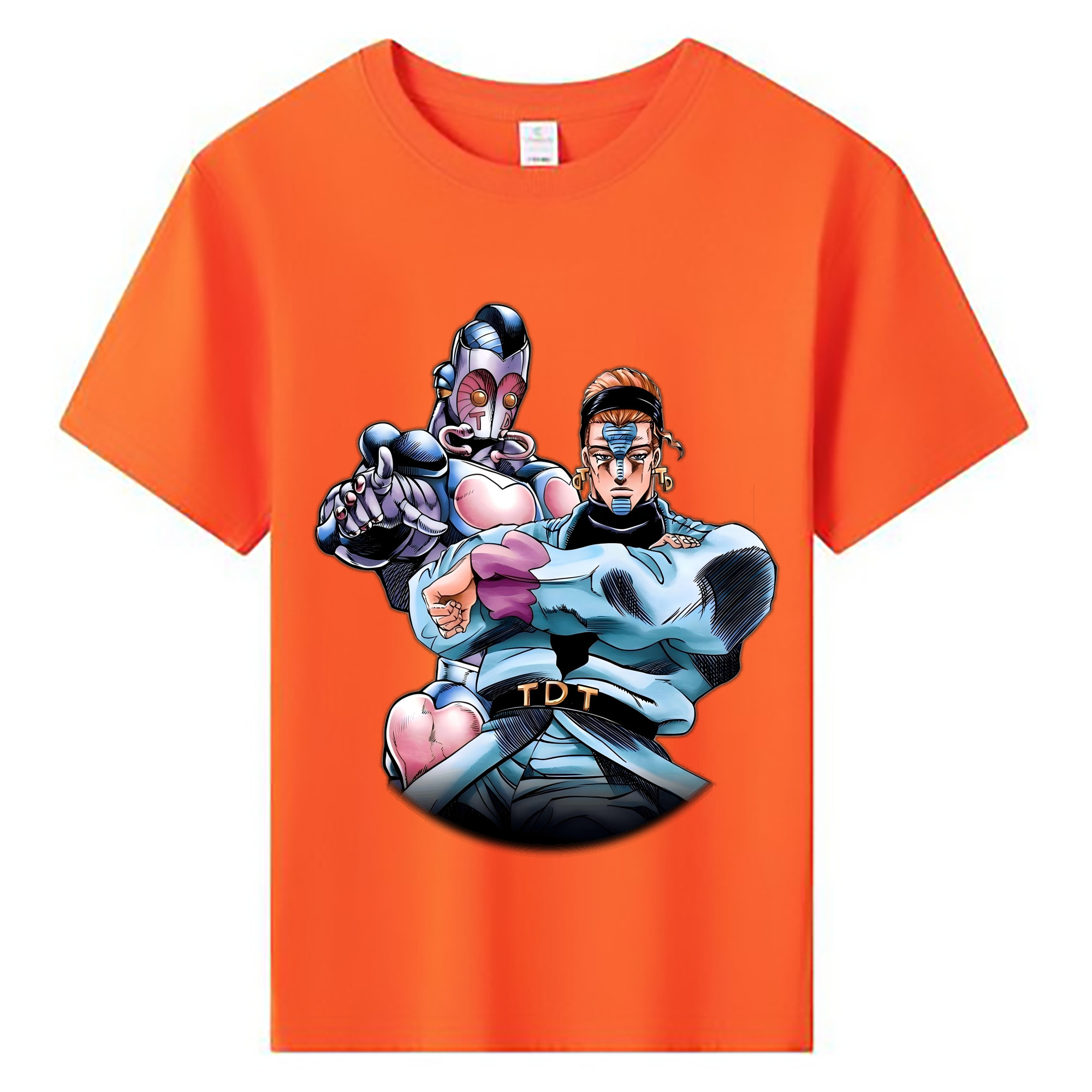 （画像用） ジョジョの奇妙な冒険 ひがしかた じょうすけ JoJo's Bizarre Adventure Higashikata Josuke 綿100％キッズTシャツ（フロントプリント）