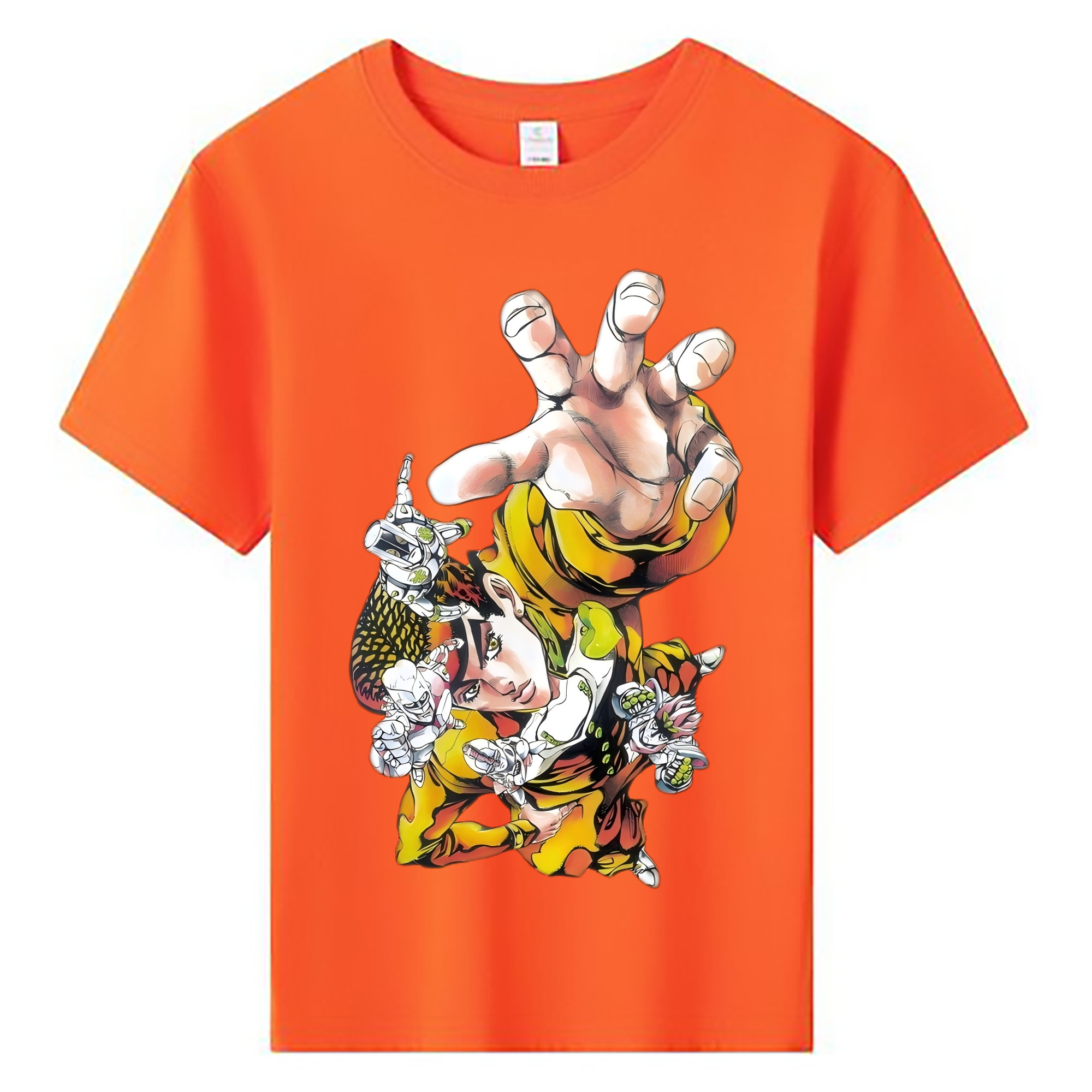 （画像用） ジョジョの奇妙な冒険 ひがしかた じょうすけ JoJo's Bizarre Adventure Higashikata Josuke 綿100％キッズTシャツ（フロントプリント）