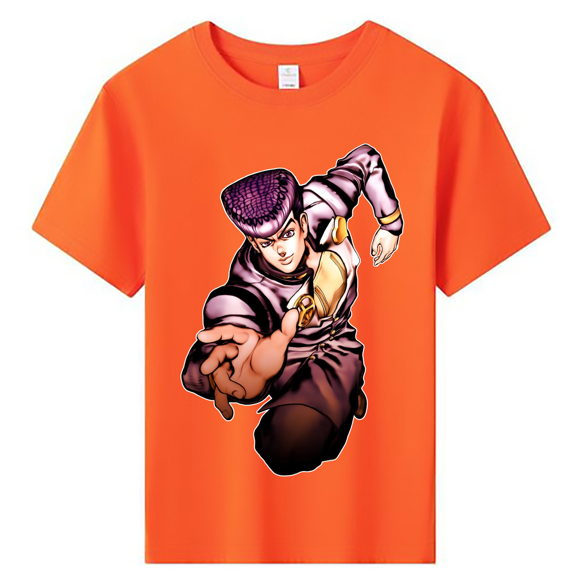 （画像用） ジョジョの奇妙な冒険 ひがしかた じょうすけ JoJo's Bizarre Adventure Higashikata Josuke 綿100％キッズTシャツ（フロントプリント）