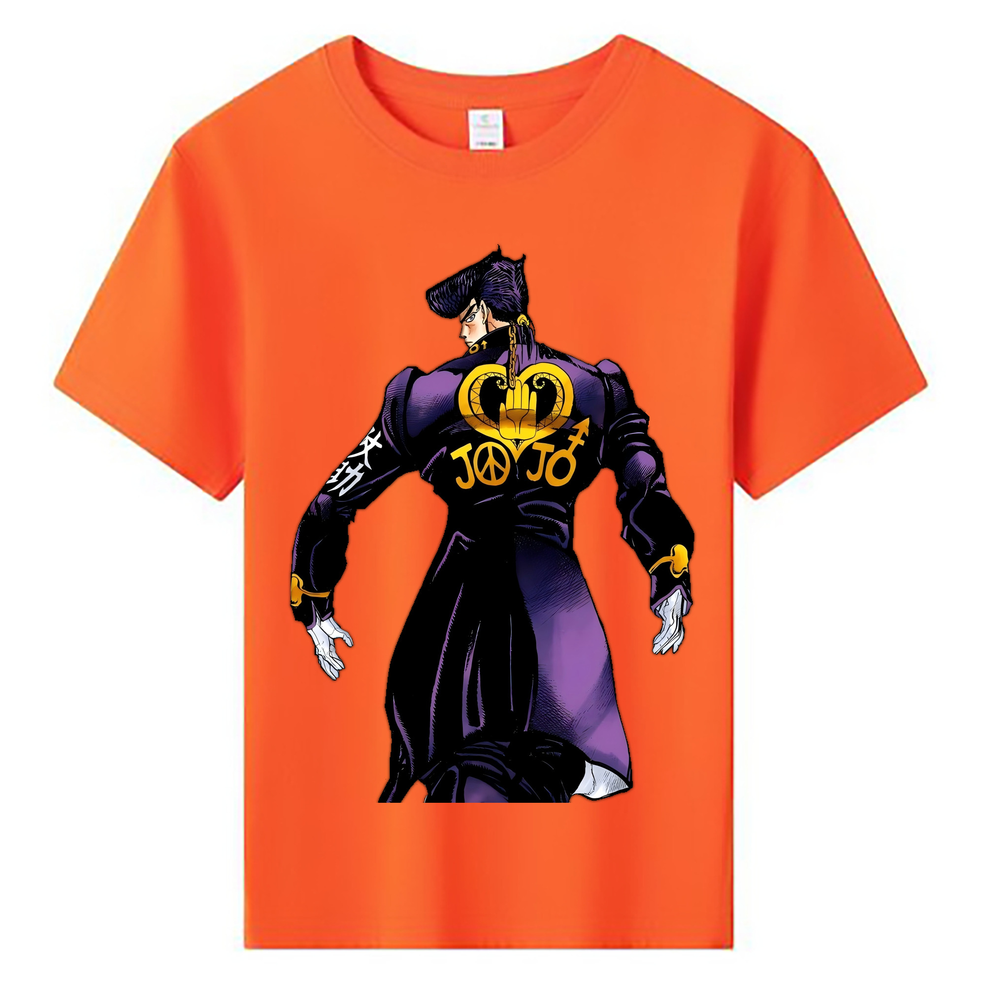 （画像用） ジョジョの奇妙な冒険 ひがしかた じょうすけ JoJo's Bizarre Adventure Higashikata Josuke 綿100％キッズTシャツ（フロントプリント）