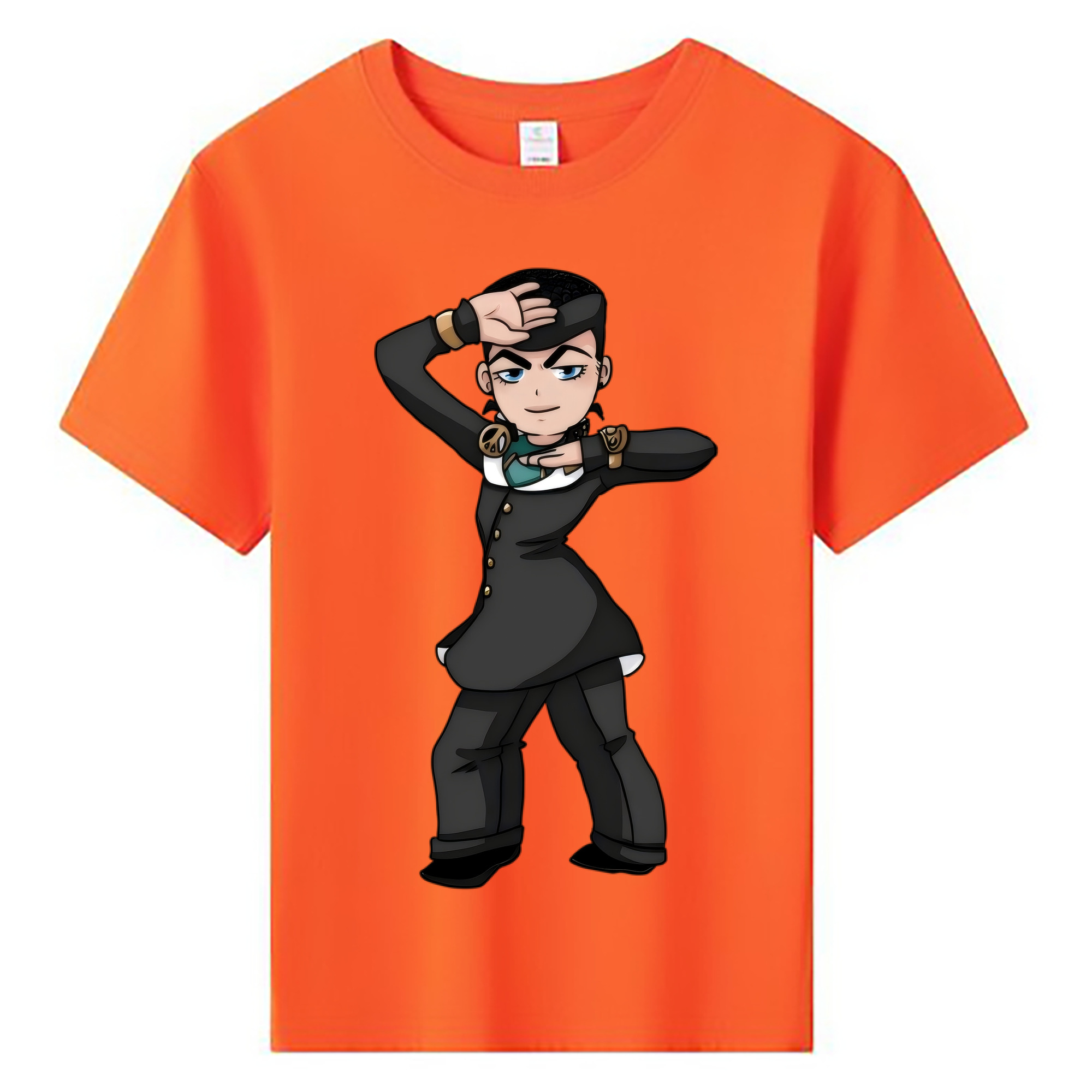 （画像用） ジョジョの奇妙な冒険 ひがしかた じょうすけ JoJo's Bizarre Adventure Higashikata Josuke 綿100％キッズTシャツ（フロントプリント）
