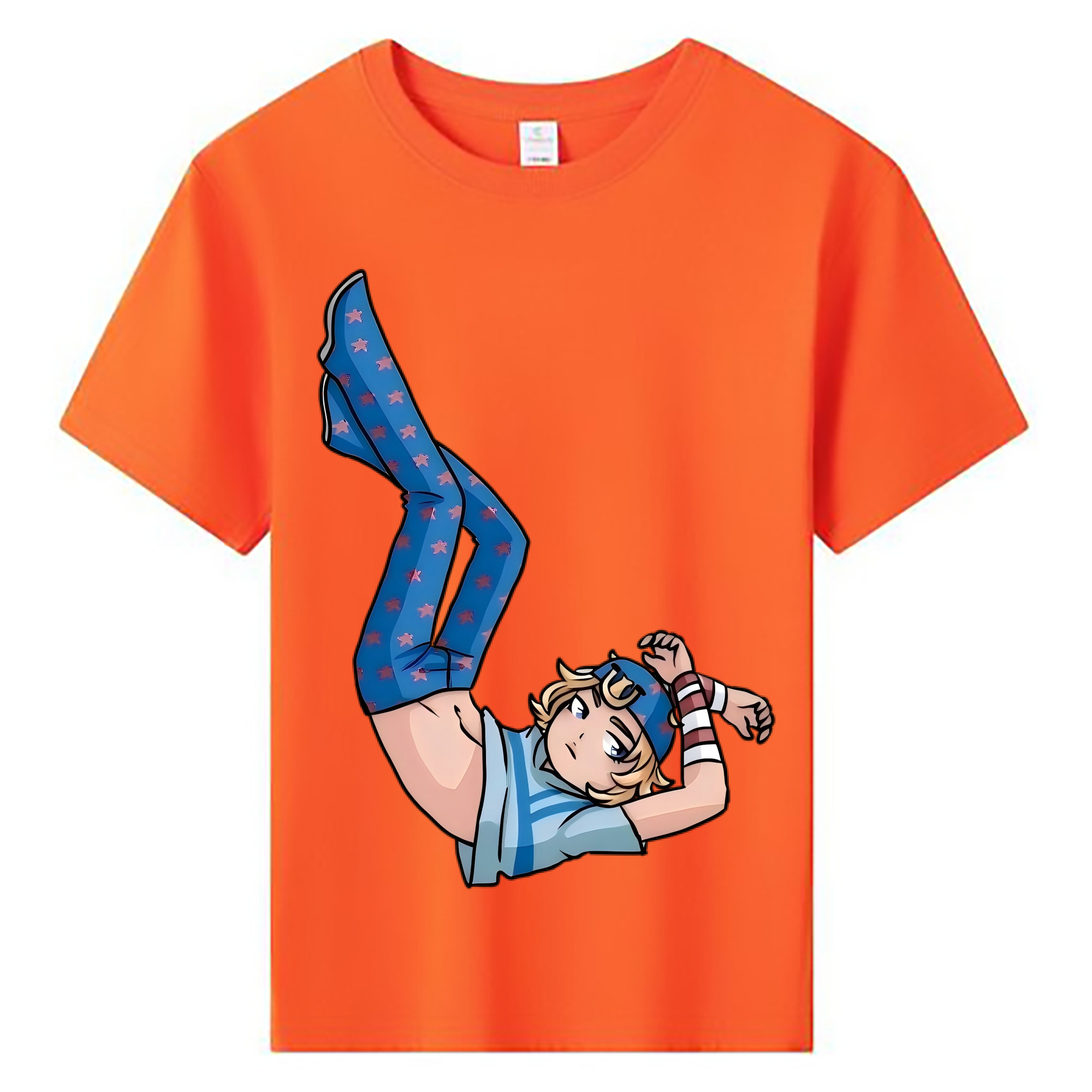 （画像用） ジョジョの奇妙な冒険 グイード?ミスタ JoJo's Bizarre Adventure Guido Mista 綿100％キッズTシャツ（フロントプリント）