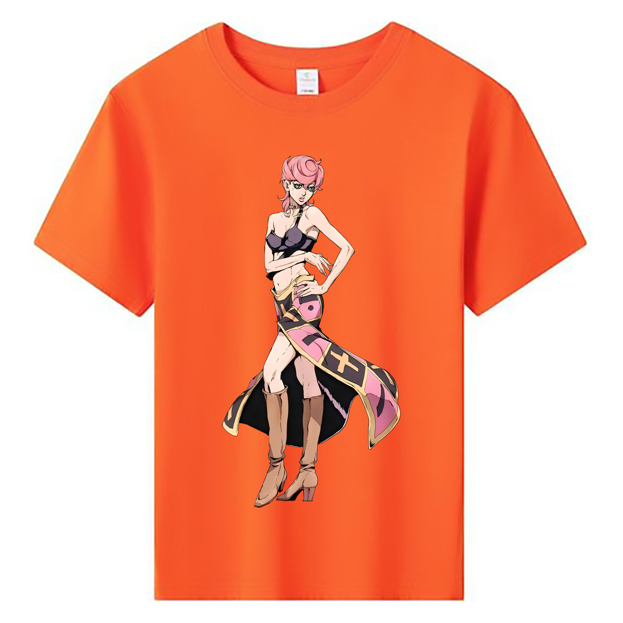（画像用） ジョジョの奇妙な冒険 トリッシュ?ウナ JoJo's Bizarre Adventure Trish Una 綿100％キッズTシャツ（フロントプリント）