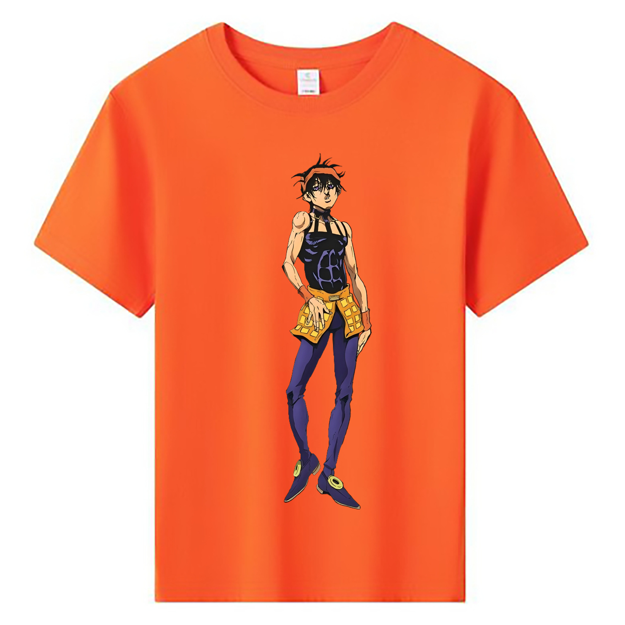（画像用） ジョジョの奇妙な冒険 ナランチャ?ギルガ JoJo's Bizarre Adventure Narancia Ghirga 綿100％キッズTシャツ（フロントプリント）