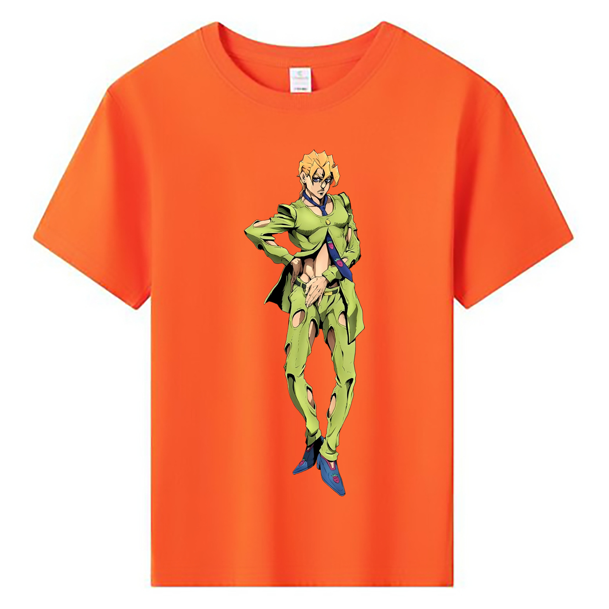 （画像用） ジョジョの奇妙な冒険 パンナコッタ?フー JoJo's Bizarre Adventure Pannacotta Fugo 綿100％キッズTシャツ（フロントプリント）