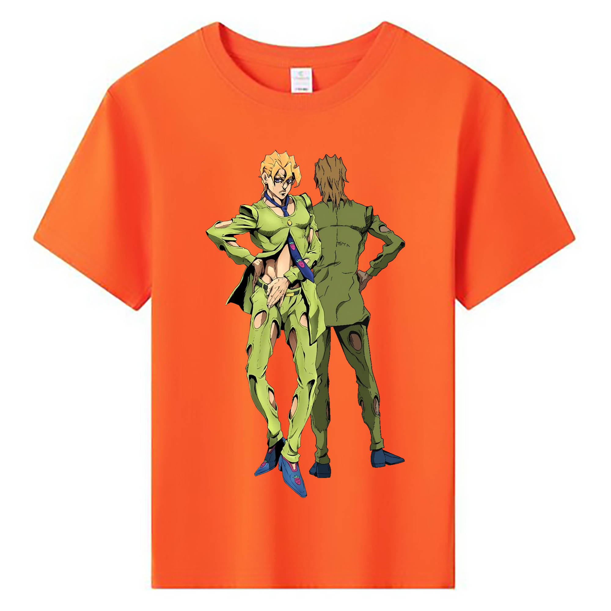 （画像用） ジョジョの奇妙な冒険 パンナコッタ?フー JoJo's Bizarre Adventure Pannacotta Fugo 綿100％キッズTシャツ（フロントプリント）