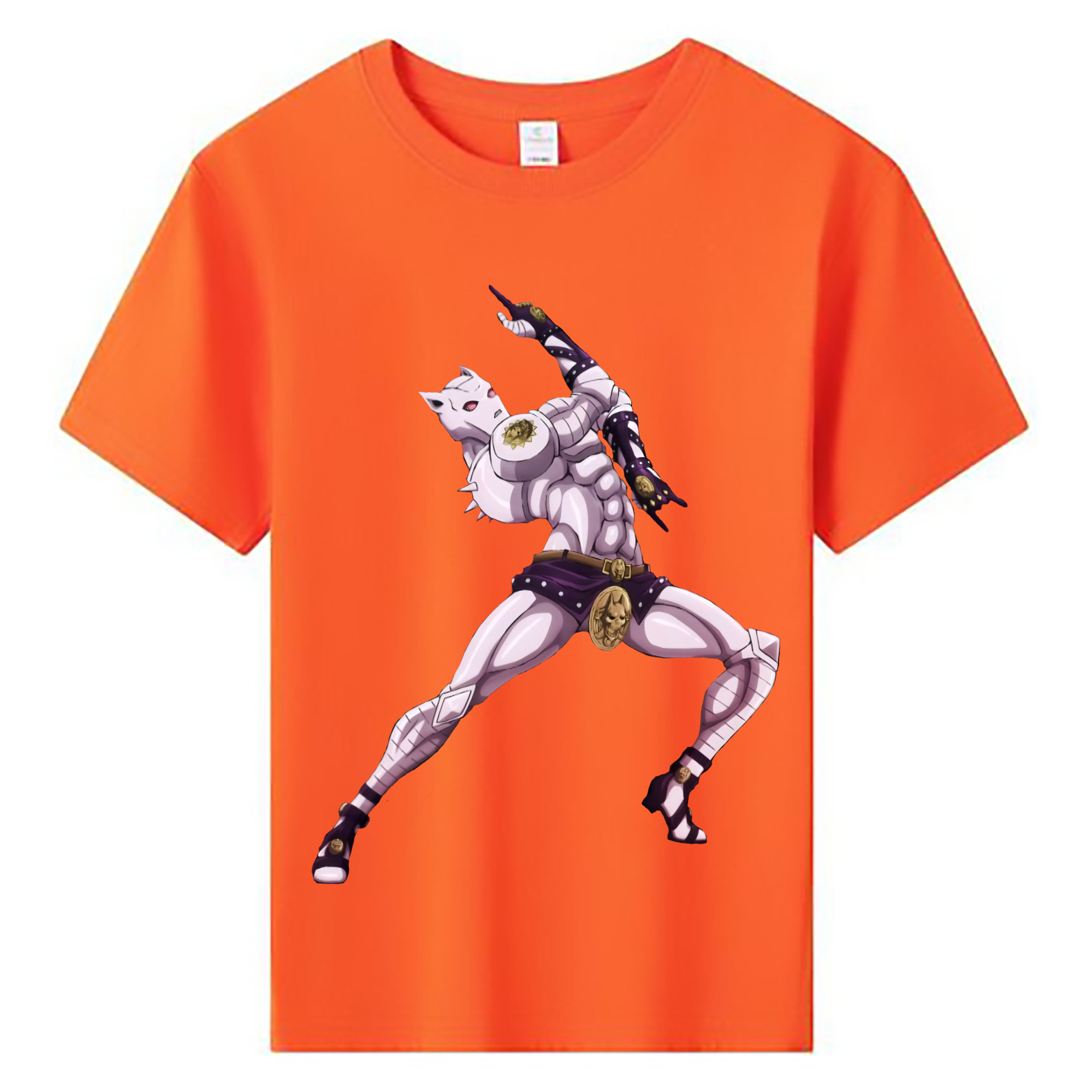 （画像用） ジョジョの奇妙な冒険 きら よしかげ JoJo's Bizarre Adventure Kira Yoshikage 綿100％キッズTシャツ（フロントプリント）
