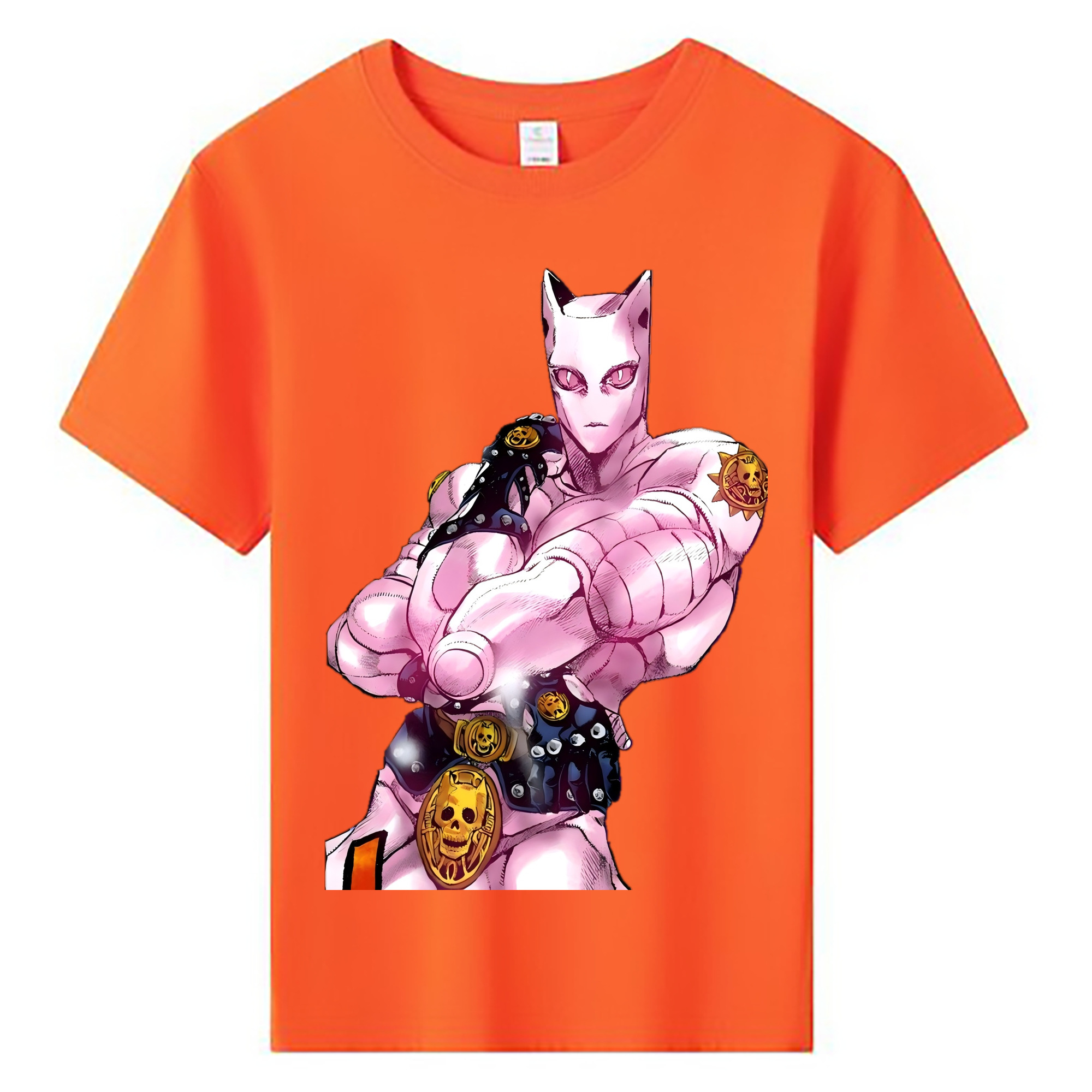 （画像用） ジョジョの奇妙な冒険 きら よしかげ JoJo's Bizarre Adventure Kira Yoshikage 綿100％キッズTシャツ（フロントプリント）