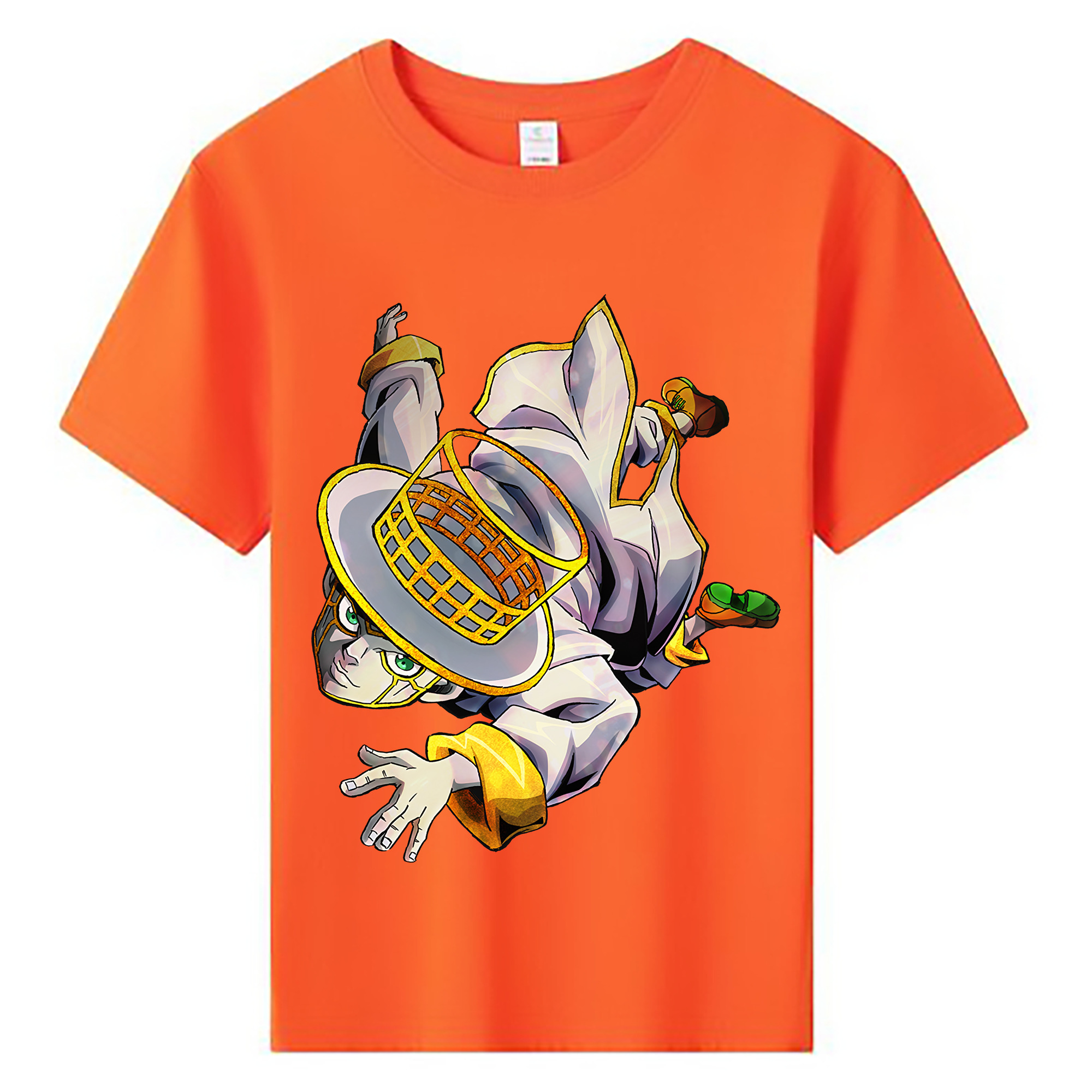（画像用） ジョジョの奇妙な冒険 岸辺 露伴（きしべ ろはん） JoJo's Bizarre Adventure Rohan Kishibe 綿100％キッズTシャツ（フロントプリント）