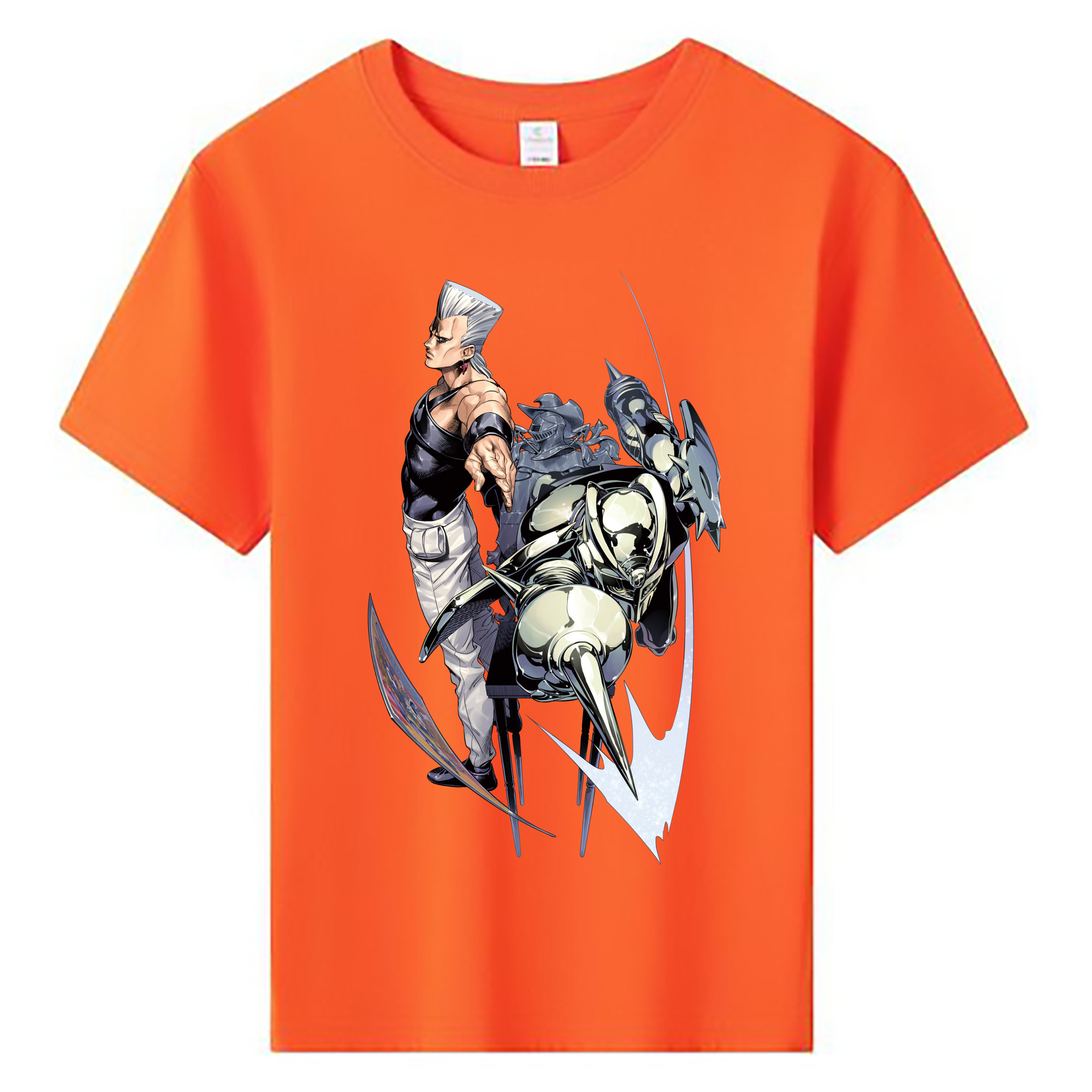 （画像用） ジョジョの奇妙な冒険 ジャン＝ピエール?ポルナレフ JoJo's Bizarre Adventure Jan Pierre Polnareff 綿100％キッズTシャツ（フロントプリント）