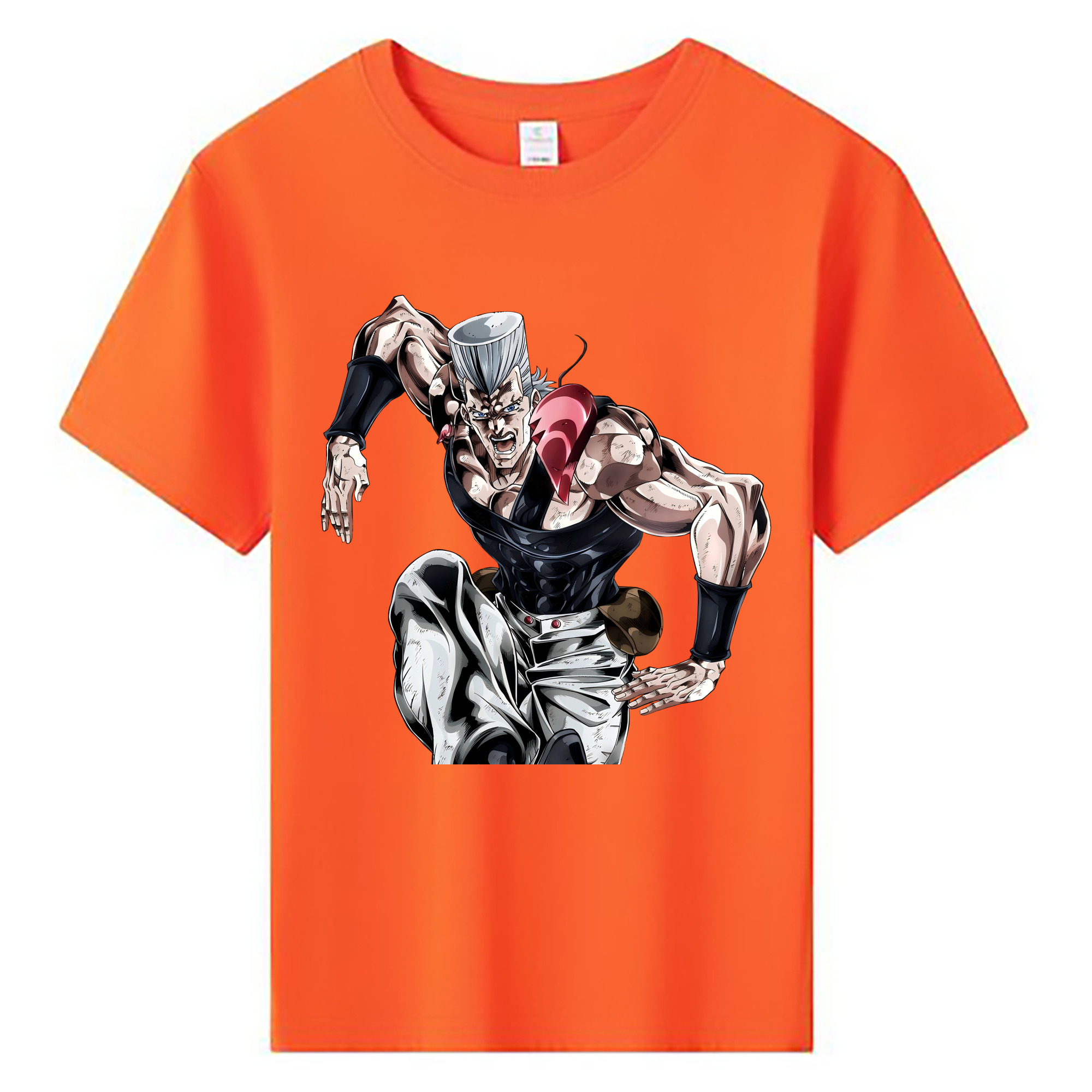 （画像用） ジョジョの奇妙な冒険 ジャン＝ピエール?ポルナレフ JoJo's Bizarre Adventure Jan Pierre Polnareff 綿100％キッズTシャツ（フロントプリント）