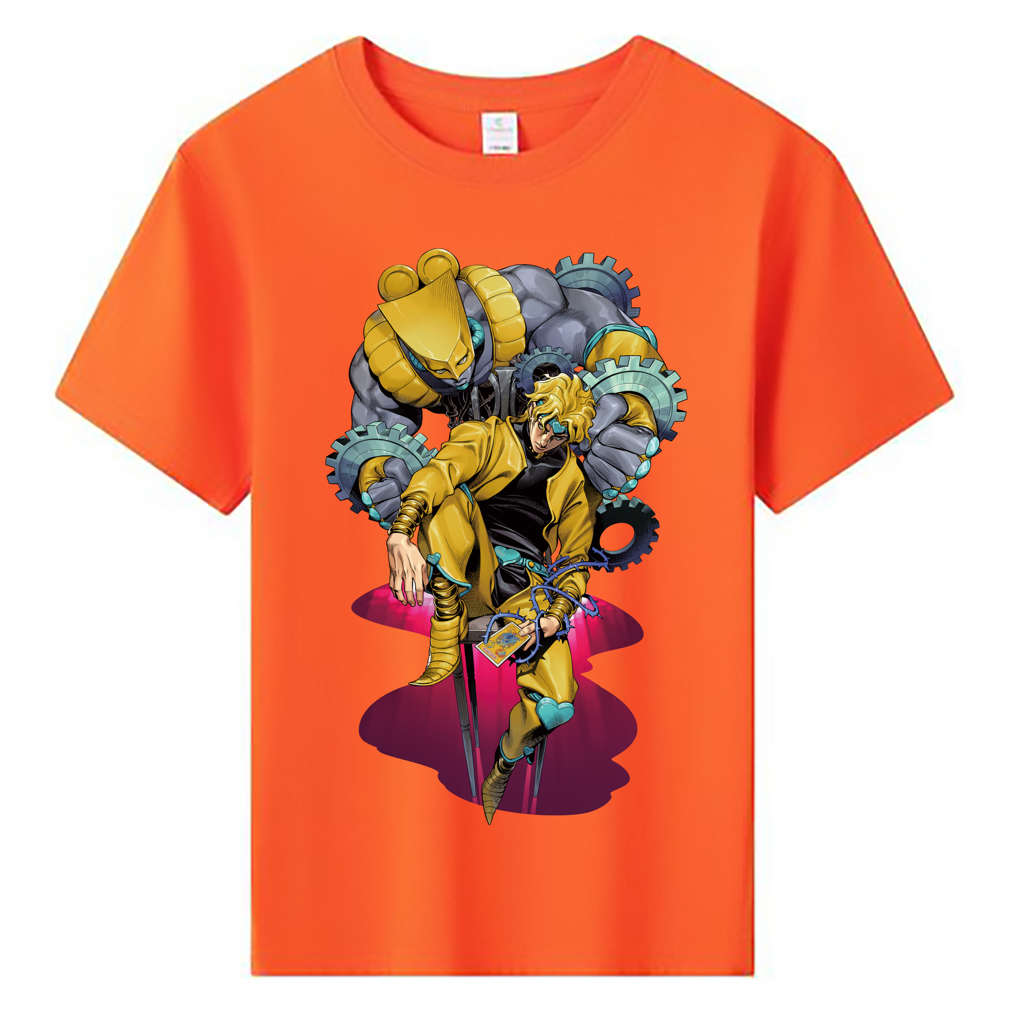 （画像用） ジョジョの奇妙な冒険 ディオ?ブランドー JoJo's Bizarre Adventure Dio Brando 綿100％キッズTシャツ（フロントプリント）