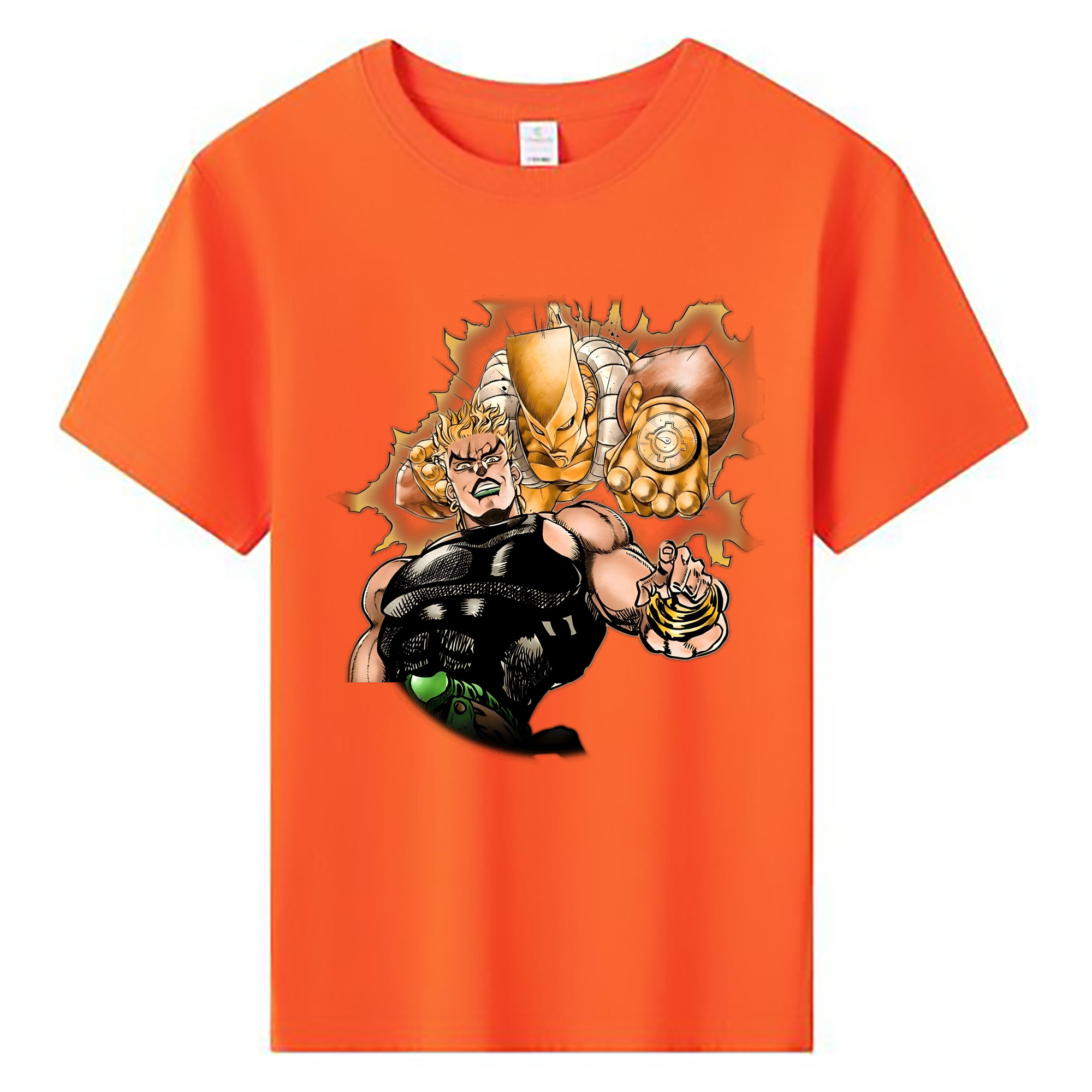 （画像用） ジョジョの奇妙な冒険 ディオ?ブランドー JoJo's Bizarre Adventure Dio Brando 綿100％キッズTシャツ（フロントプリント）