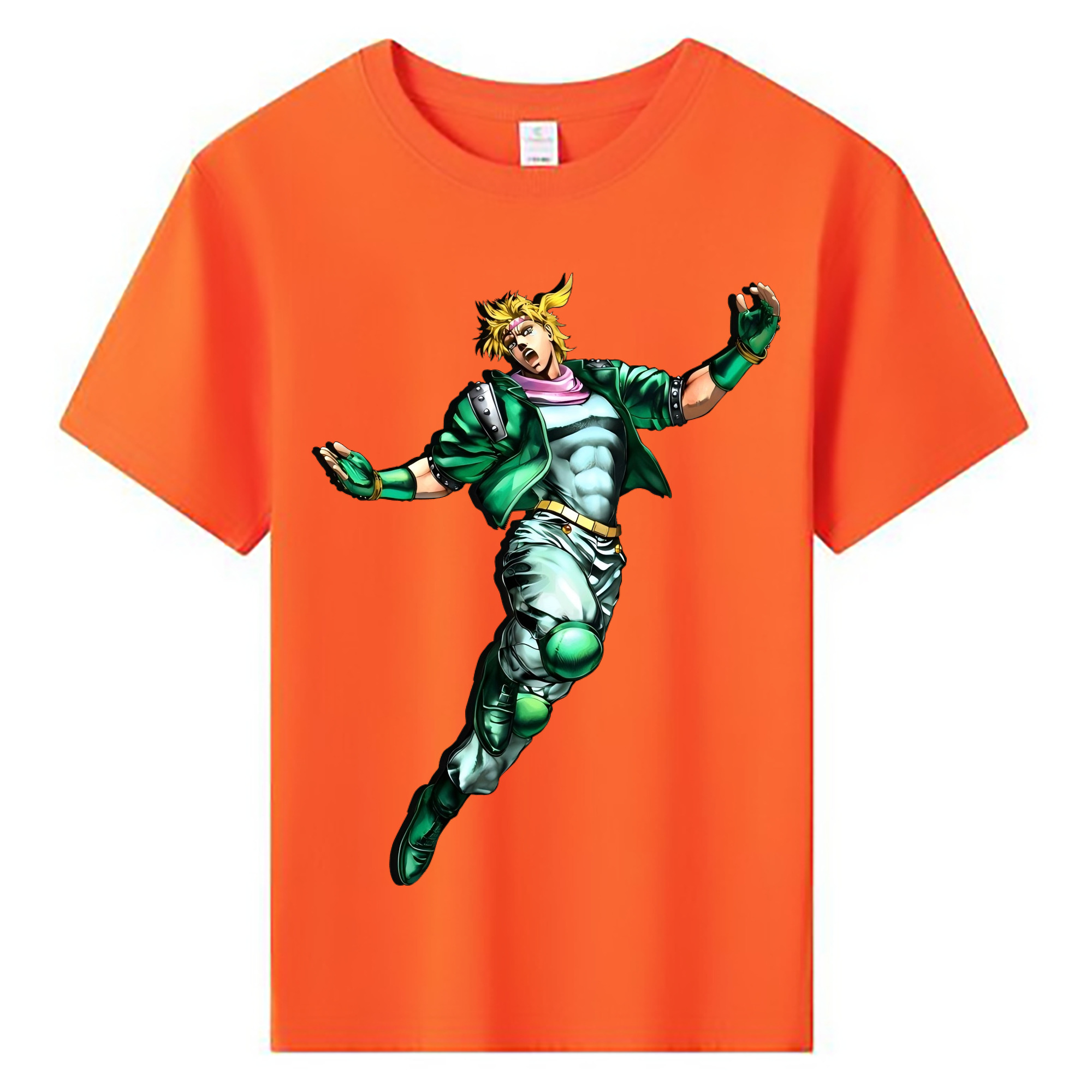 （画像用） ジョジョの奇妙な冒険 ディオ?ブランドー JoJo's Bizarre Adventure Dio Brando 綿100％キッズTシャツ（フロントプリント）