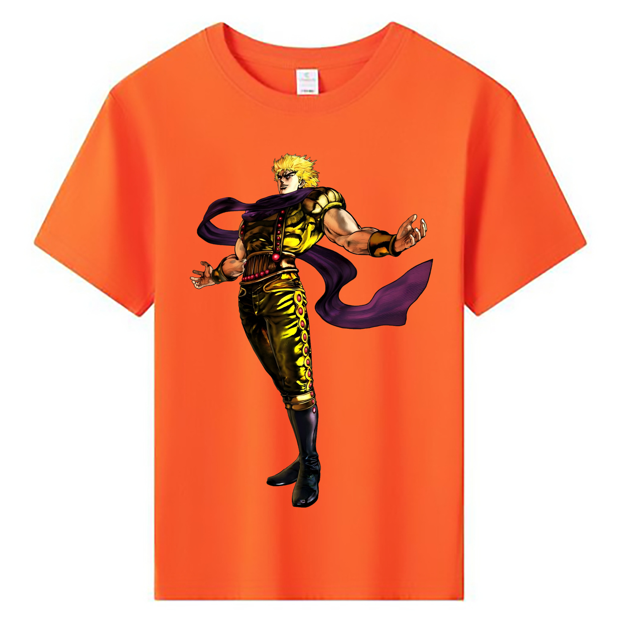 （画像用） ジョジョの奇妙な冒険 ディオ?ブランドー JoJo's Bizarre Adventure Dio Brando 綿100％キッズTシャツ（フロントプリント）