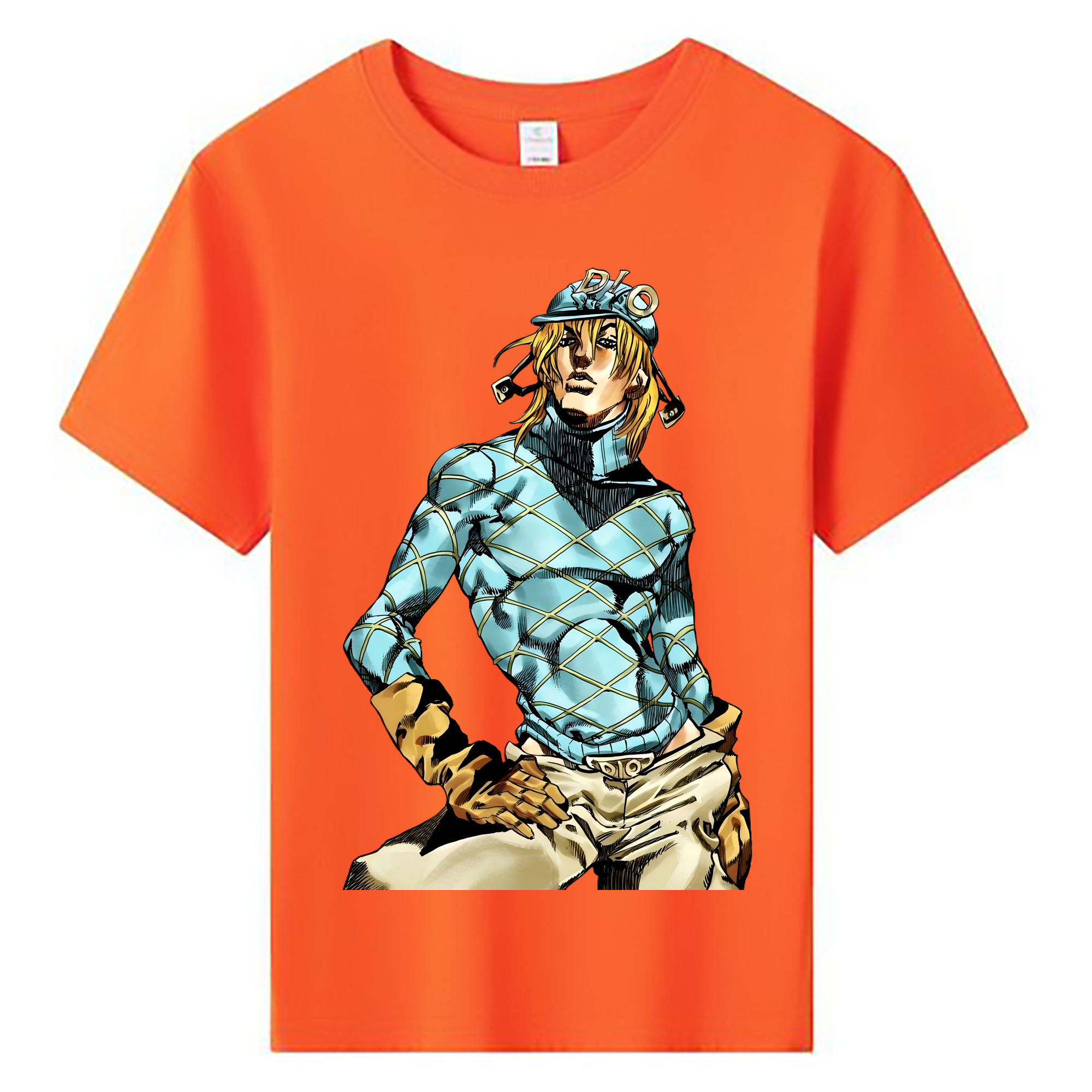 （画像用） ジョジョの奇妙な冒険 ディオ?ブランドー JoJo's Bizarre Adventure Dio Brando 綿100％キッズTシャツ（フロントプリント）