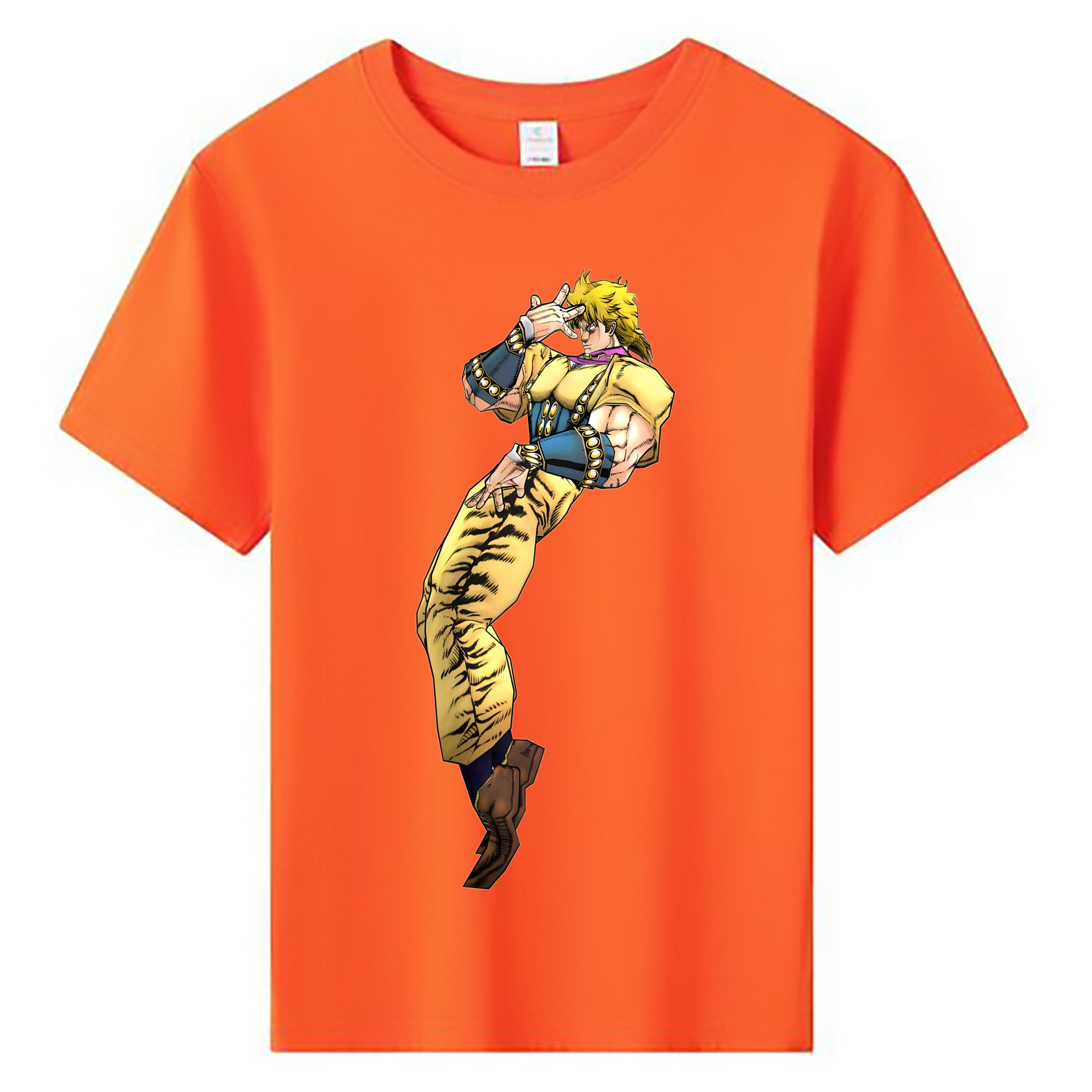 （画像用） ジョジョの奇妙な冒険 ディオ?ブランドー JoJo's Bizarre Adventure Dio Brando 綿100％キッズTシャツ（フロントプリント）