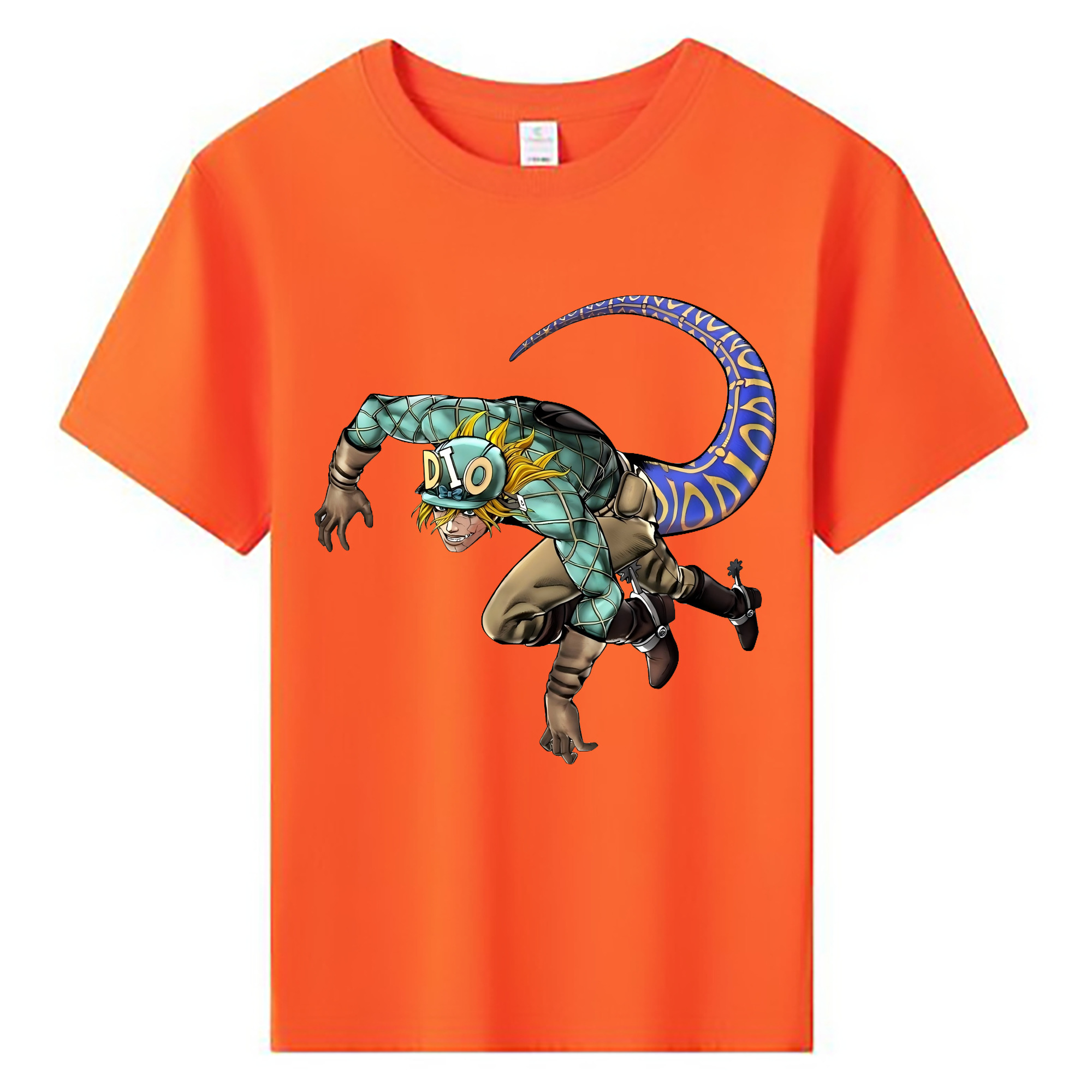 （画像用） ジョジョの奇妙な冒険 ディオ?ブランドー JoJo's Bizarre Adventure Dio Brando 綿100％キッズTシャツ（フロントプリント）