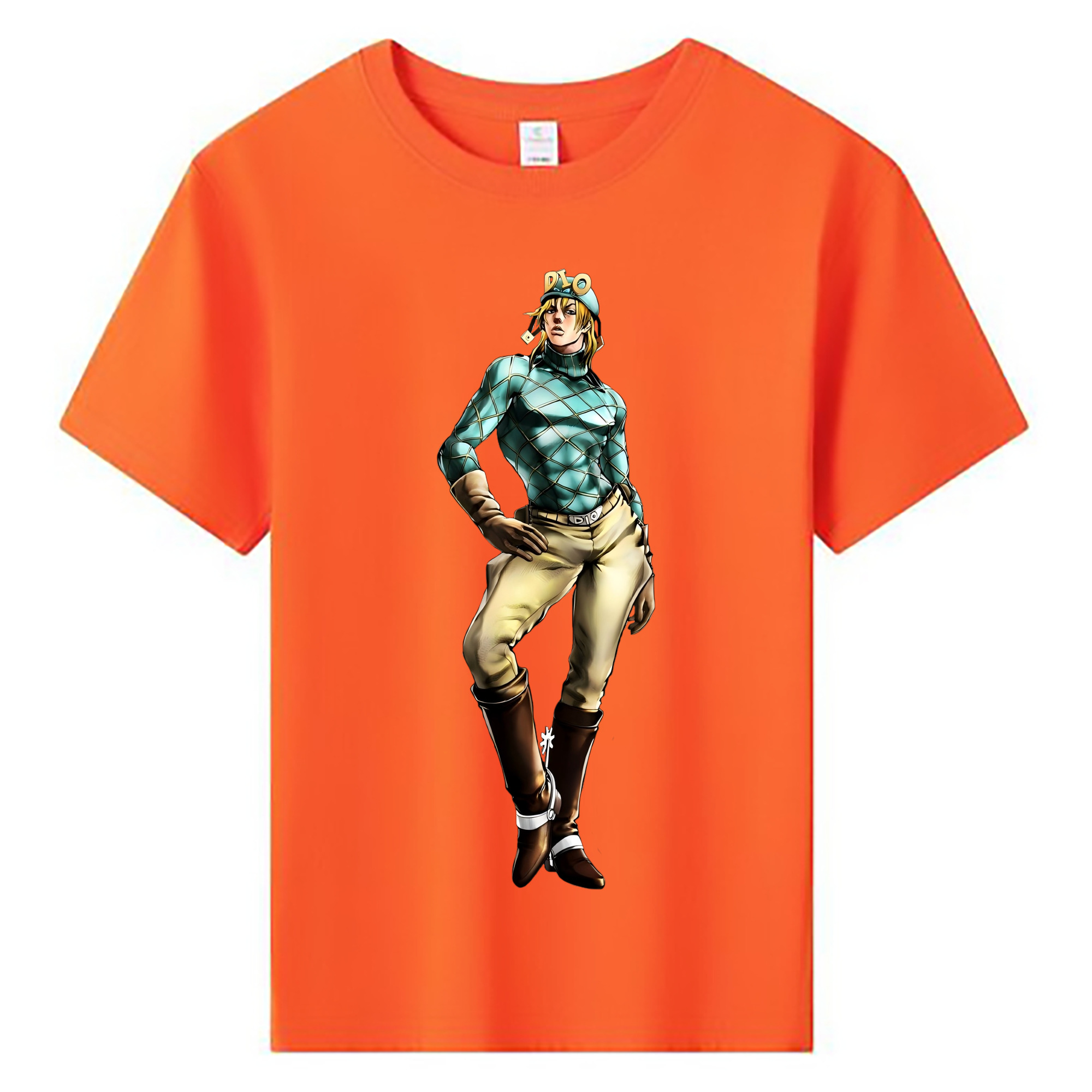 （画像用） ジョジョの奇妙な冒険 ディオ?ブランドー JoJo's Bizarre Adventure Dio Brando 綿100％キッズTシャツ（フロントプリント）