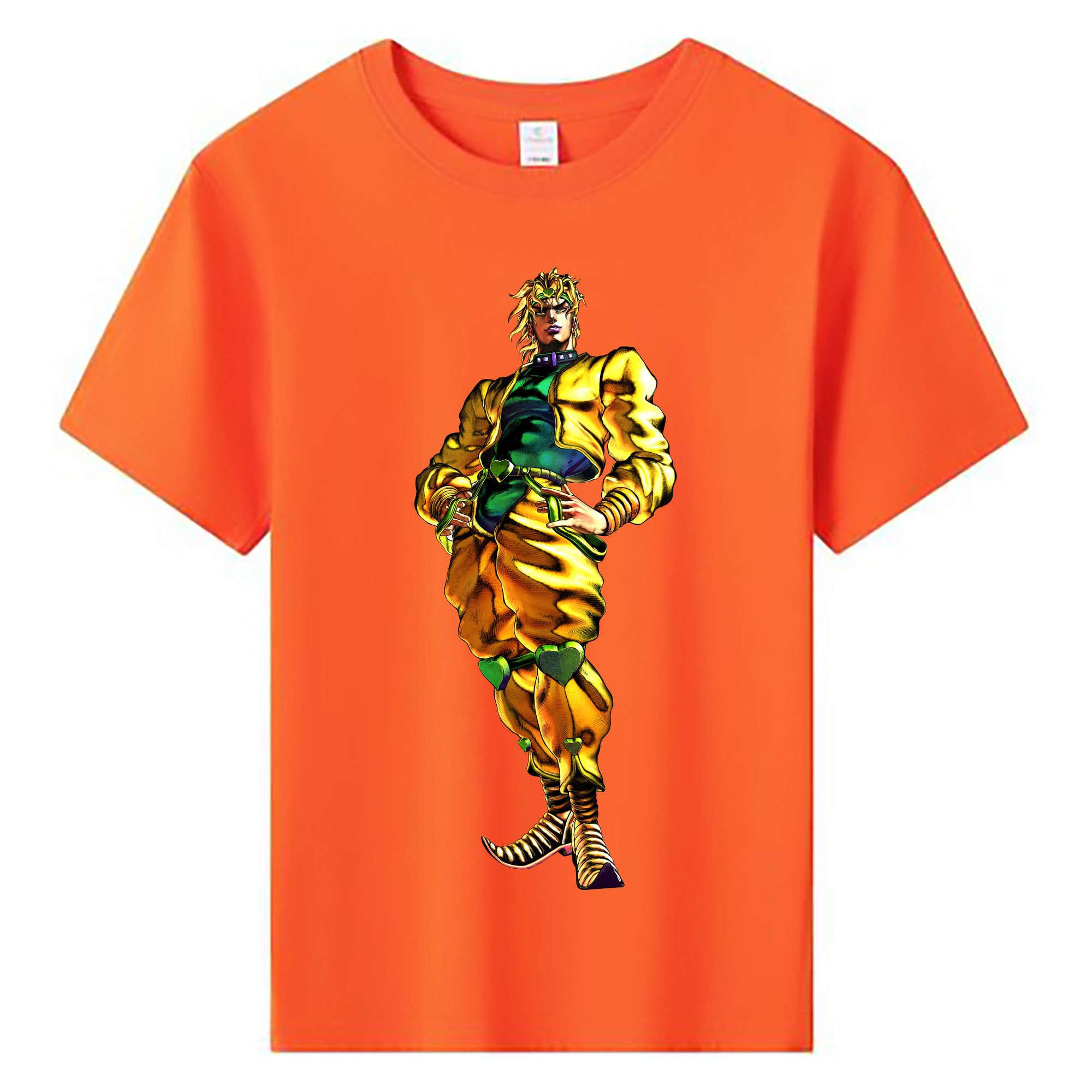 （画像用） ジョジョの奇妙な冒険 ディオ?ブランドー JoJo's Bizarre Adventure Dio Brando 綿100％キッズTシャツ（フロントプリント）