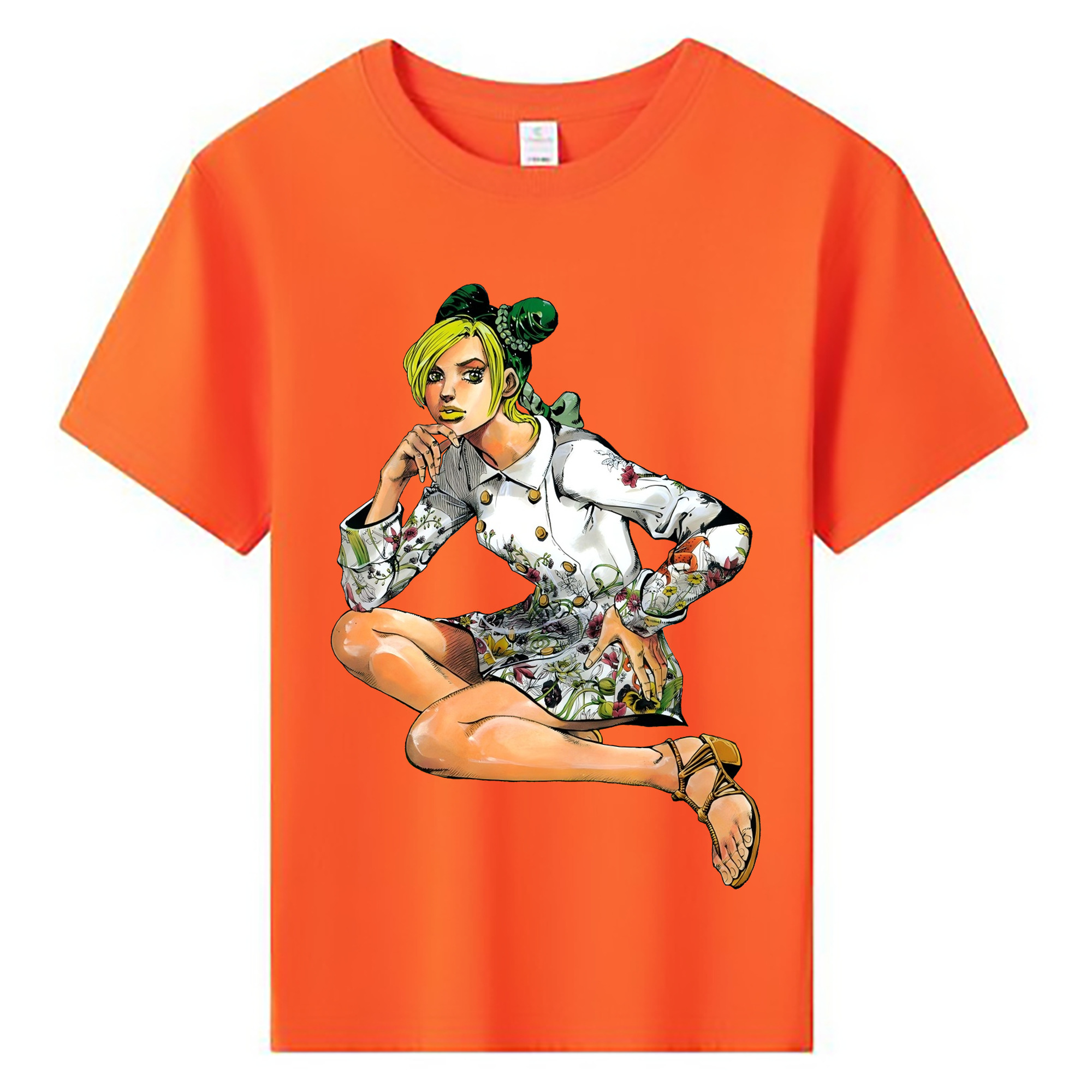 （画像用） "ジョジョの奇妙な冒険 くうじょう ジョリーン JoJo's Bizarre Adventure Jolyne Cujoh " 綿100％キッズTシャツ（フロントプリント）