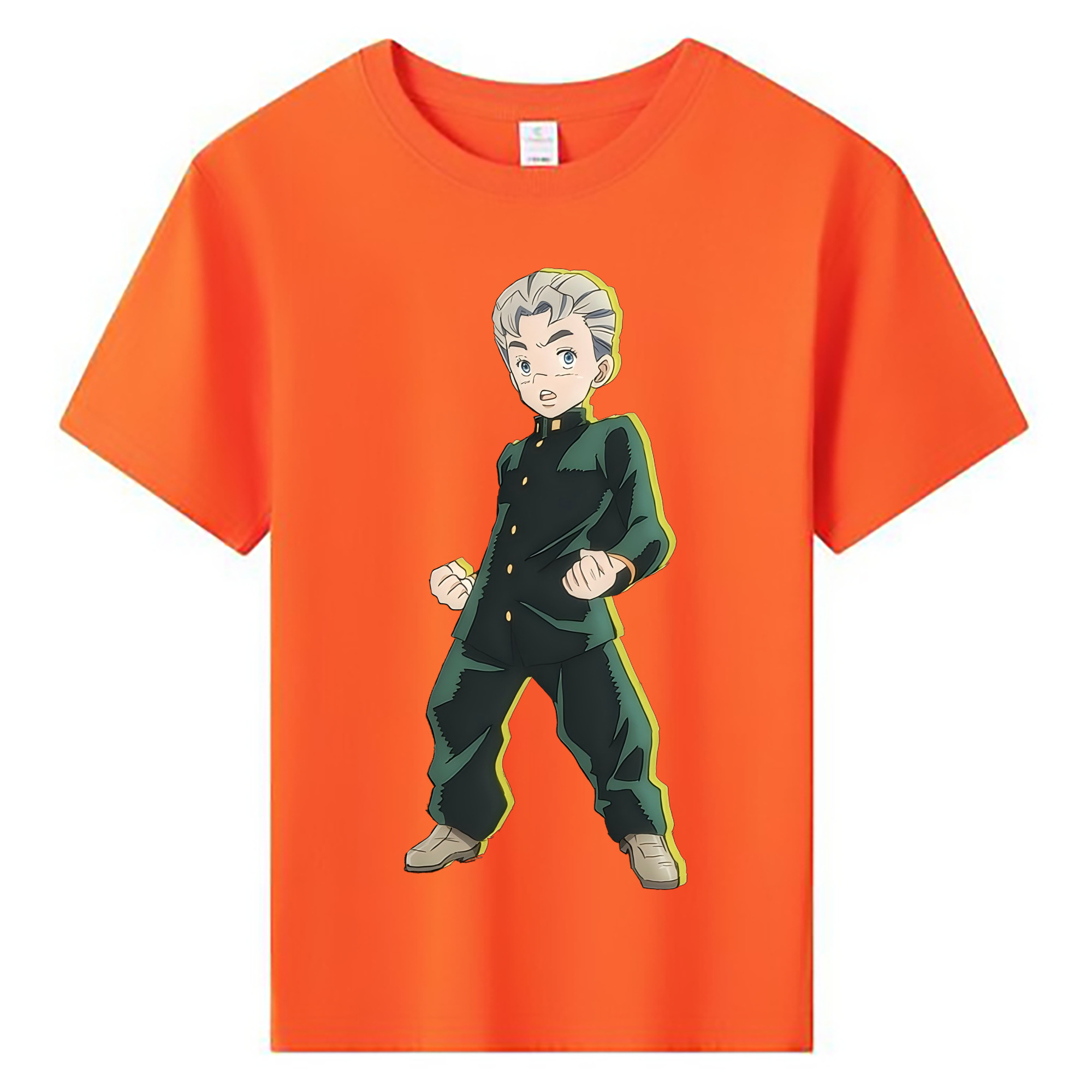 （画像用） ジョジョの奇妙な冒険 広瀨康一 JoJo's Bizarre Adventure Hirose Koichi 綿100％キッズTシャツ（フロントプリント）