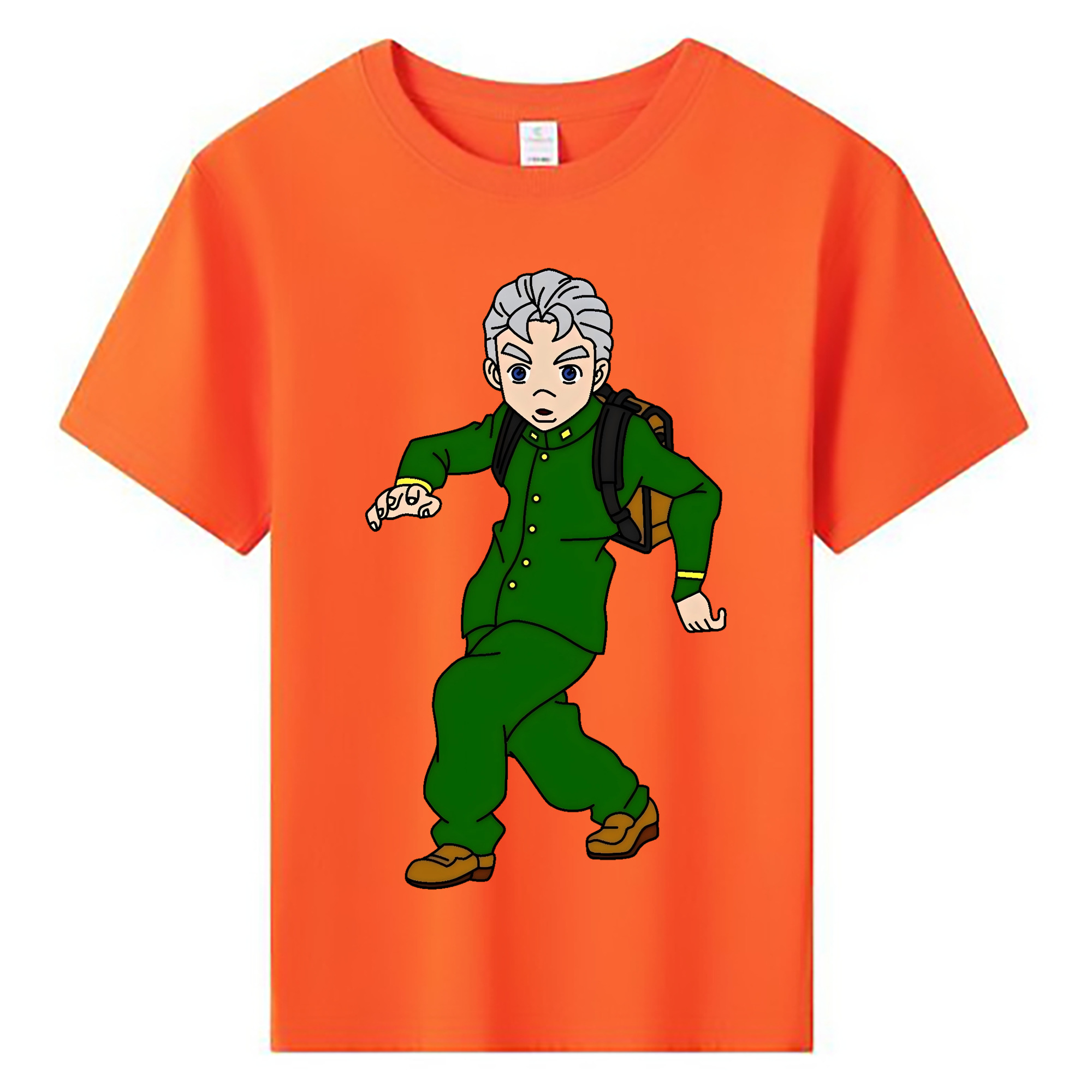 （画像用） ジョジョの奇妙な冒険 広瀨康一 JoJo's Bizarre Adventure Hirose Koichi 綿100％キッズTシャツ（フロントプリント）