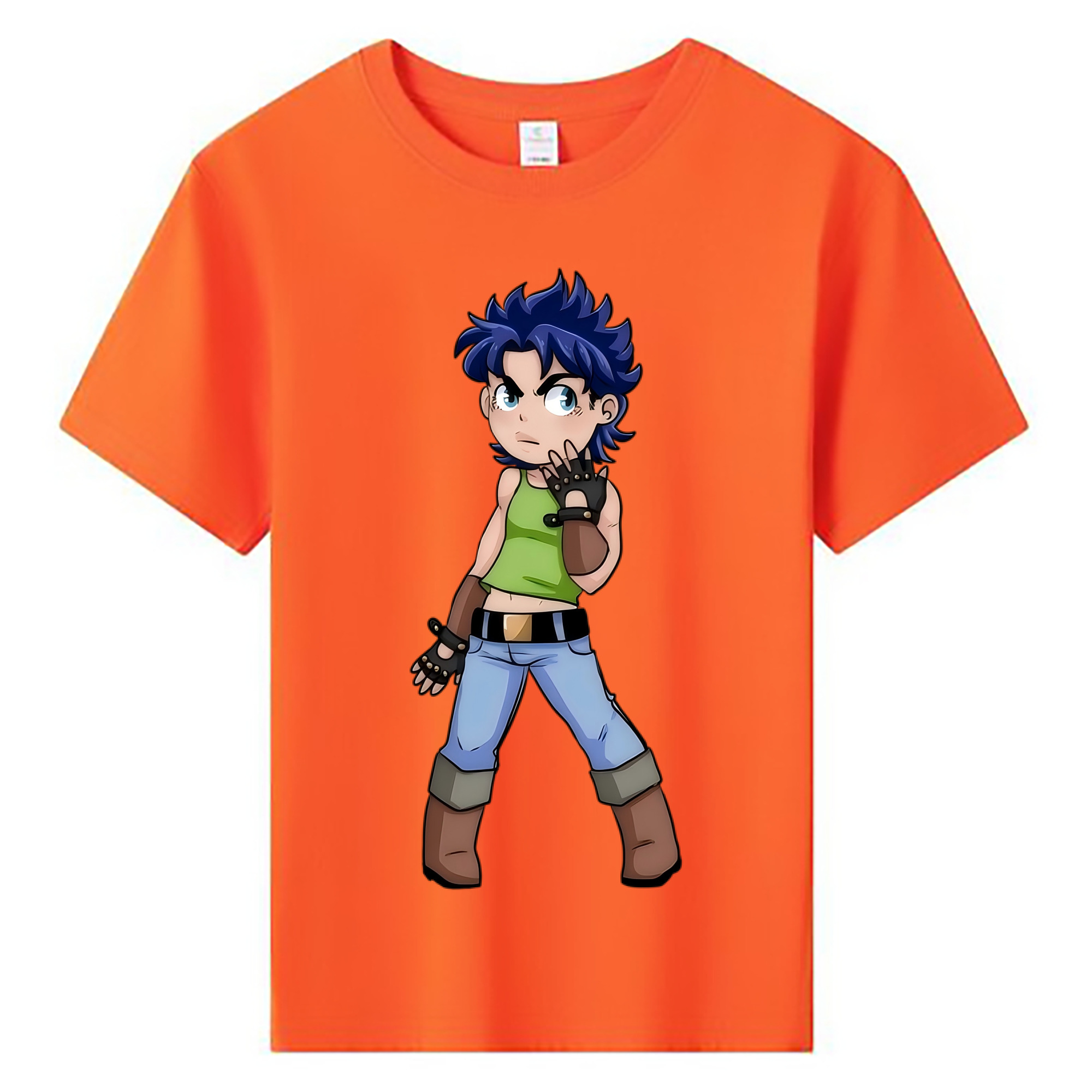 （画像用） ジョジョの奇妙な冒険 広瀨康一 JoJo's Bizarre Adventure Hirose Koichi 綿100％キッズTシャツ（フロントプリント）