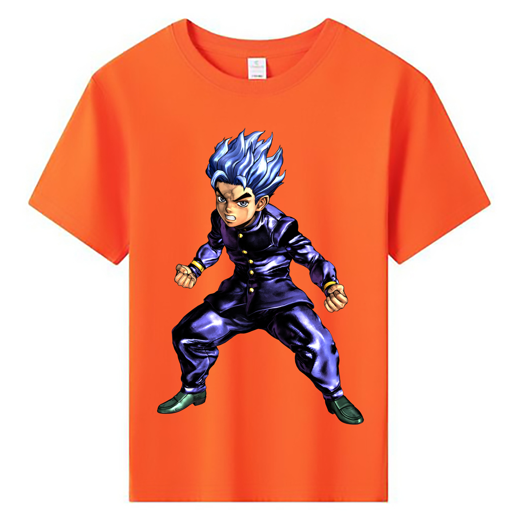 （画像用） ジョジョの奇妙な冒険 広瀨康一 JoJo's Bizarre Adventure Hirose Koichi 綿100％キッズTシャツ（フロントプリント）