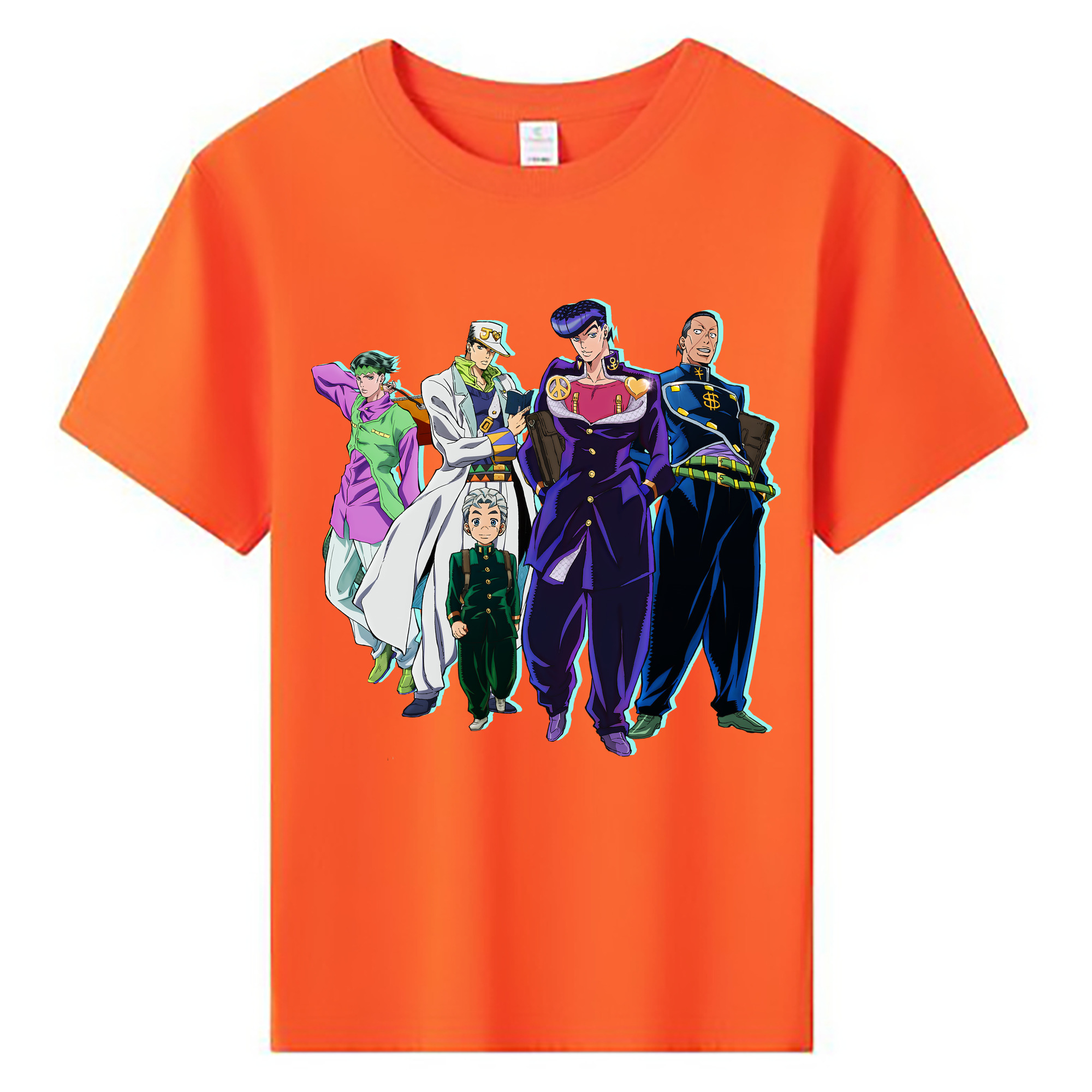 （画像用） ジョジョの奇妙な冒険 JoJo's Bizarre Adventure 綿100％キッズTシャツ（フロントプリント）