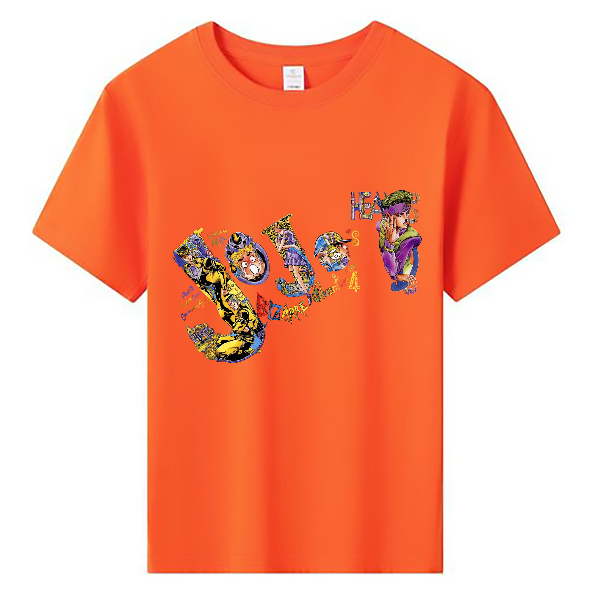 （画像用） ジョジョの奇妙な冒険 JoJo's Bizarre Adventure 綿100％キッズTシャツ（フロントプリント）
