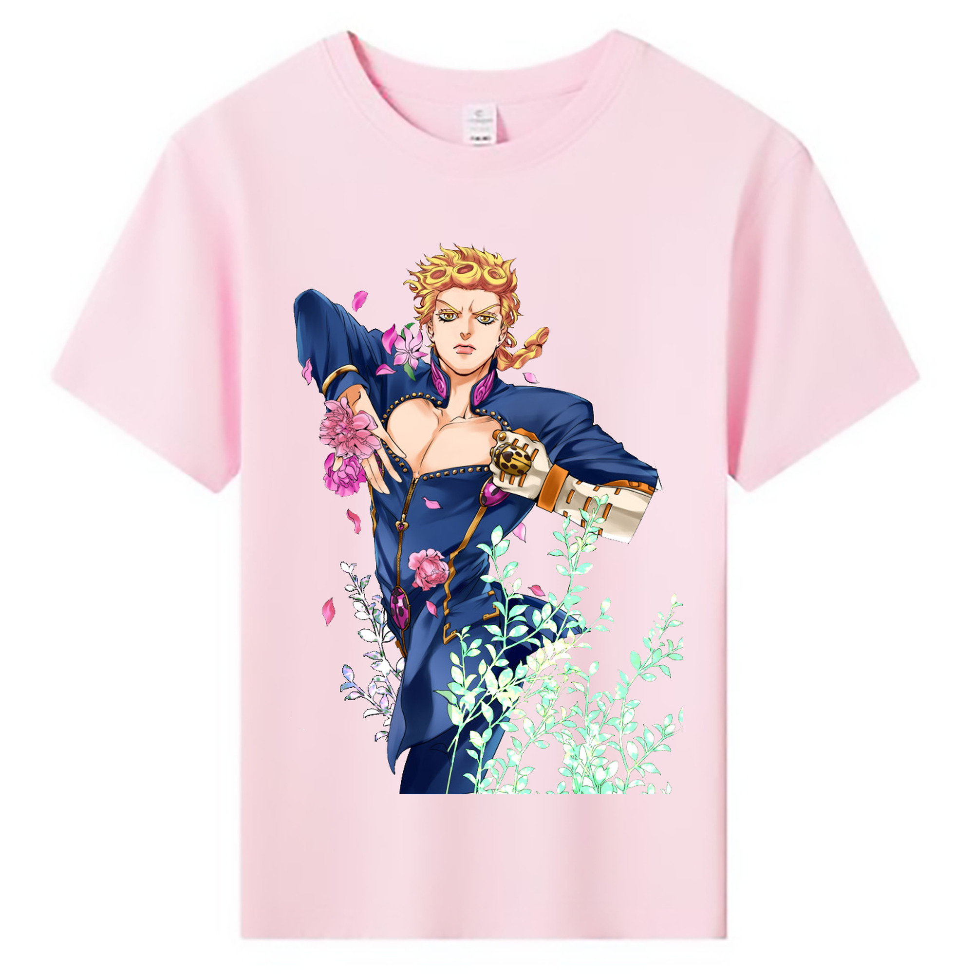 （画像用） ジョジョの奇妙な冒険 ジョルノ?ジョバァーナ JoJo's Bizarre Adventure Giorno Giovanna 綿100％キッズTシャツ（フロントプリント）