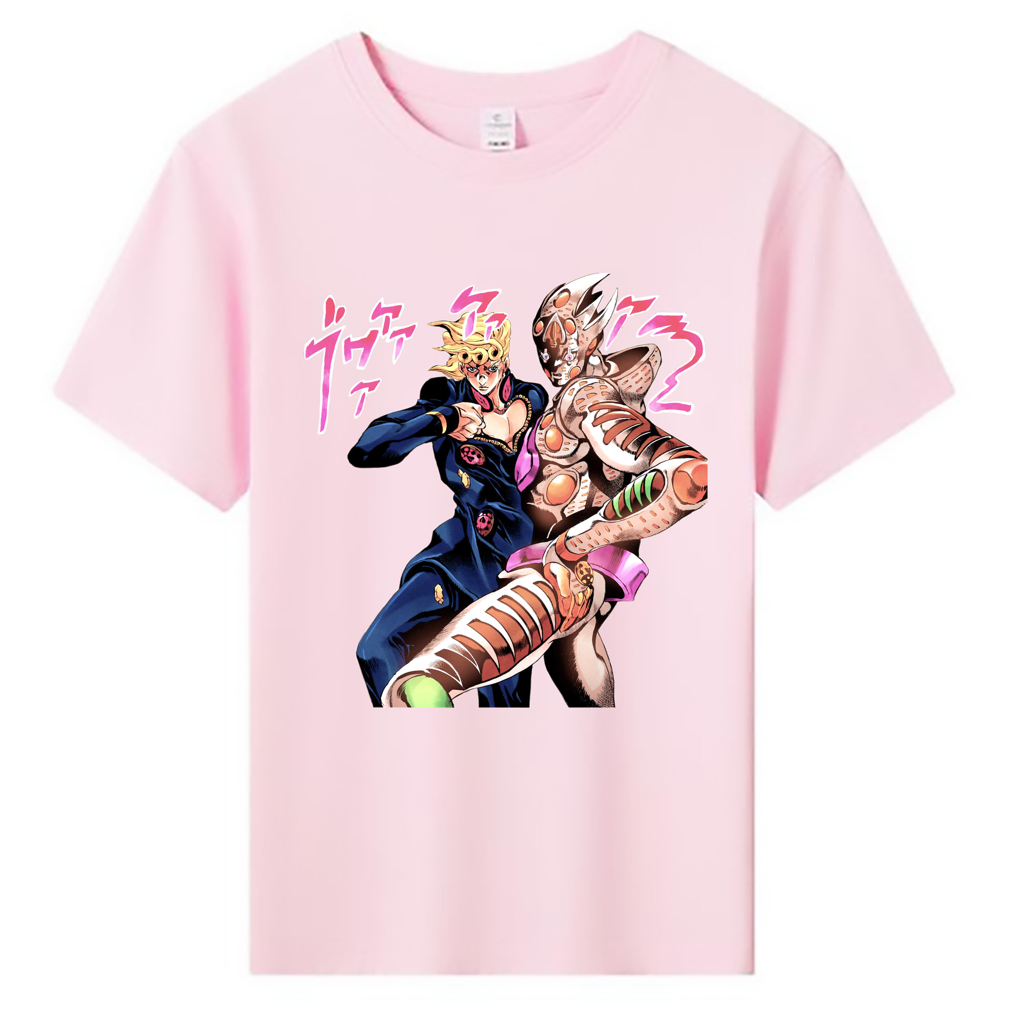 （画像用） ジョジョの奇妙な冒険 ジョルノ?ジョバァーナ JoJo's Bizarre Adventure Giorno Giovanna 綿100％キッズTシャツ（フロントプリント）