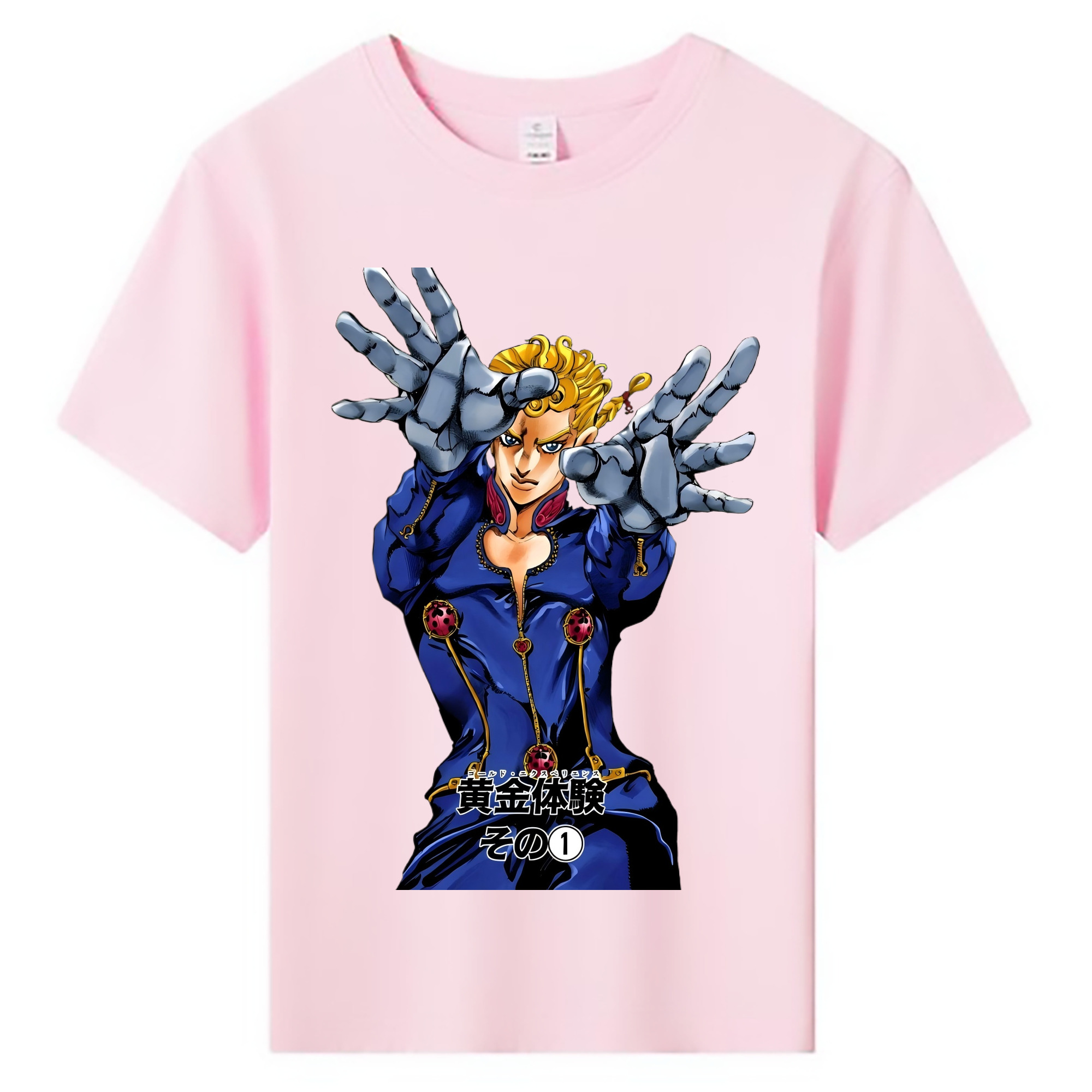 （画像用） ジョジョの奇妙な冒険 ジョルノ?ジョバァーナ JoJo's Bizarre Adventure Giorno Giovanna 綿100％キッズTシャツ（フロントプリント）