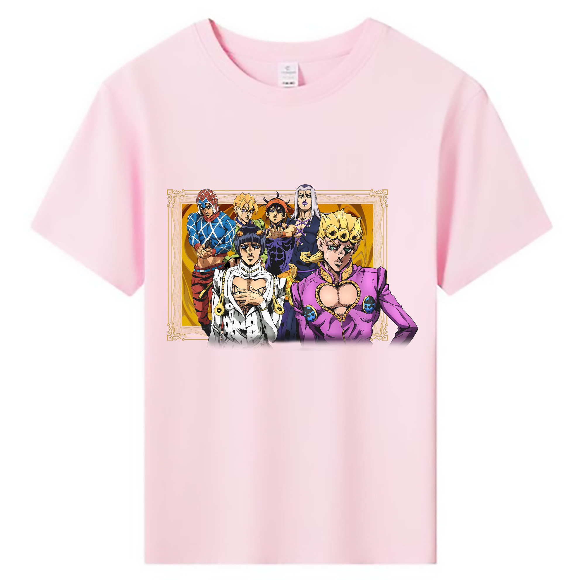 （画像用） ジョジョの奇妙な冒険 ジョルノ?ジョバァーナ JoJo's Bizarre Adventure Giorno Giovanna 綿100％キッズTシャツ（フロントプリント）