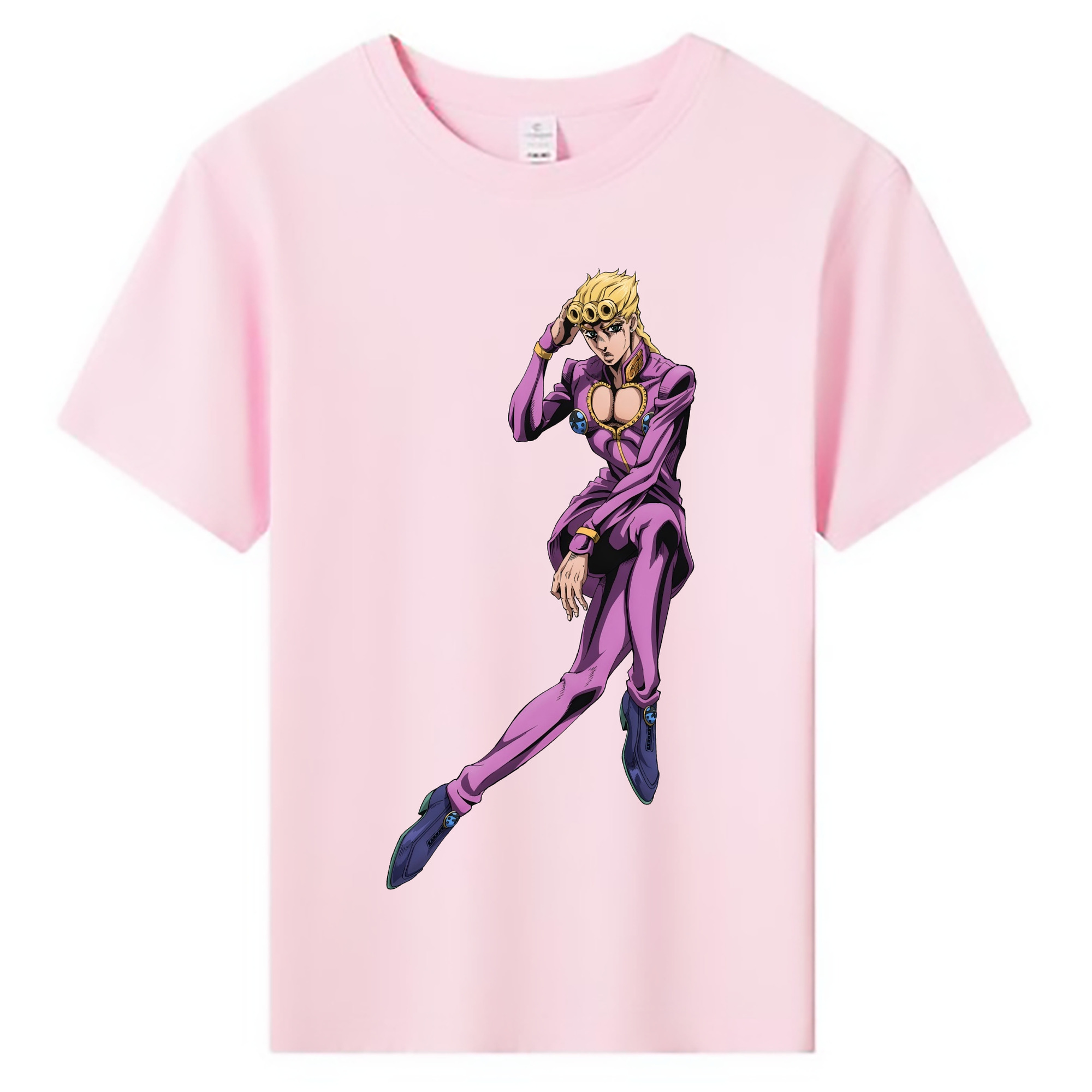 （画像用） ジョジョの奇妙な冒険 ジョルノ?ジョバァーナ JoJo's Bizarre Adventure Giorno Giovanna 綿100％キッズTシャツ（フロントプリント）