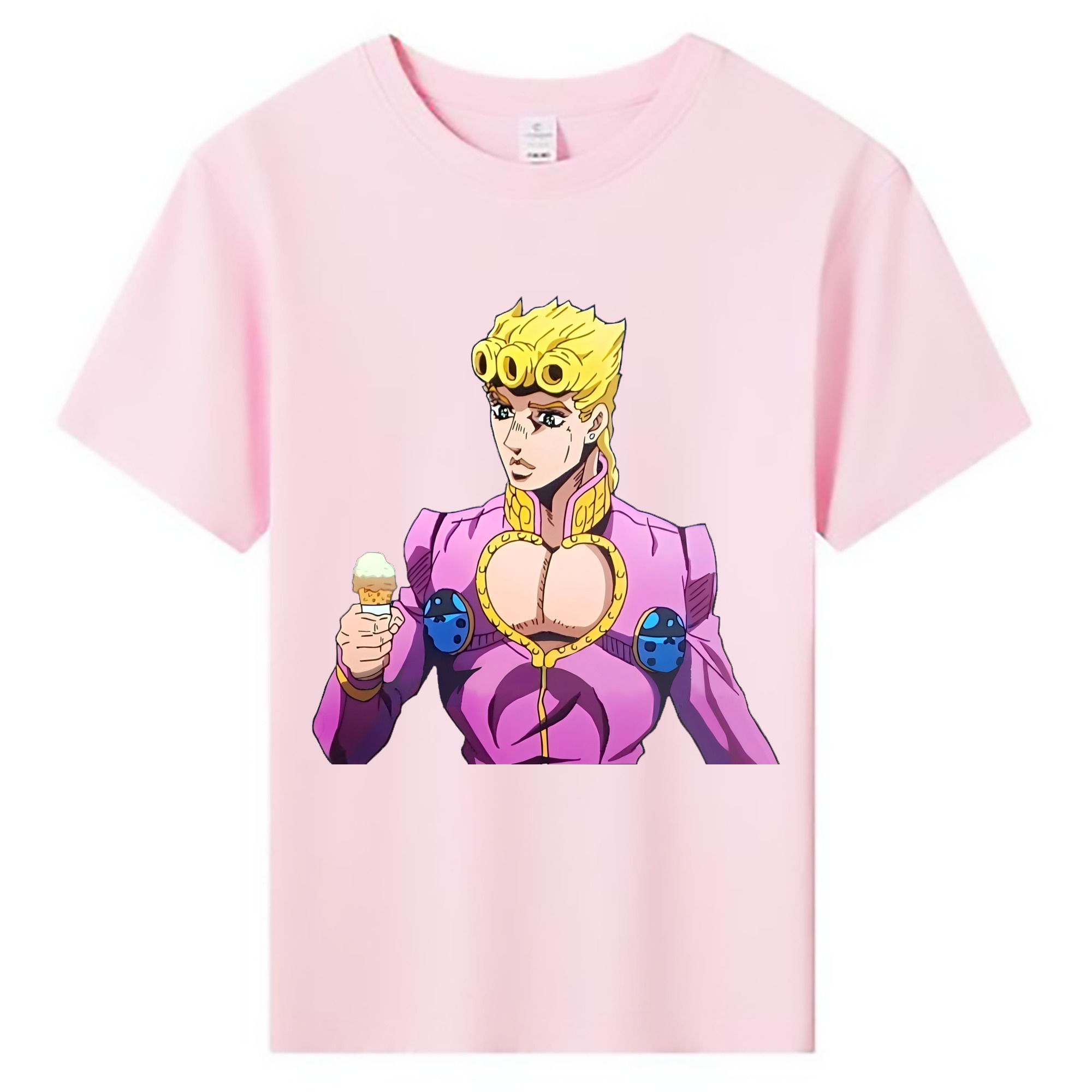 （画像用） ジョジョの奇妙な冒険 ジョルノ?ジョバァーナ JoJo's Bizarre Adventure Giorno Giovanna 綿100％キッズTシャツ（フロントプリント）