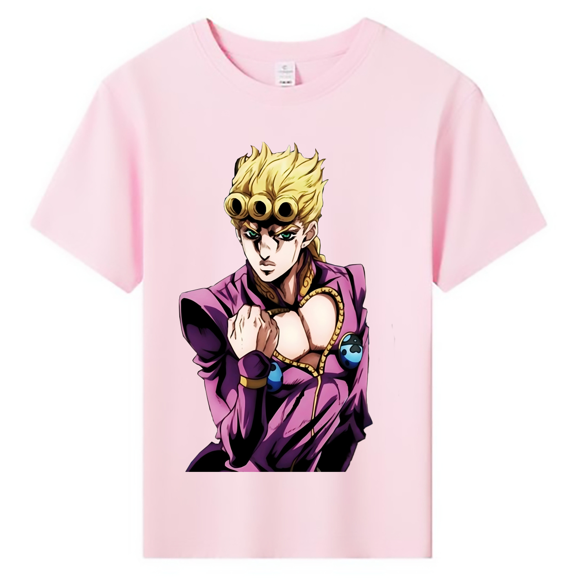 （画像用） ジョジョの奇妙な冒険 ジョルノ?ジョバァーナ JoJo's Bizarre Adventure Giorno Giovanna 綿100％キッズTシャツ（フロントプリント）