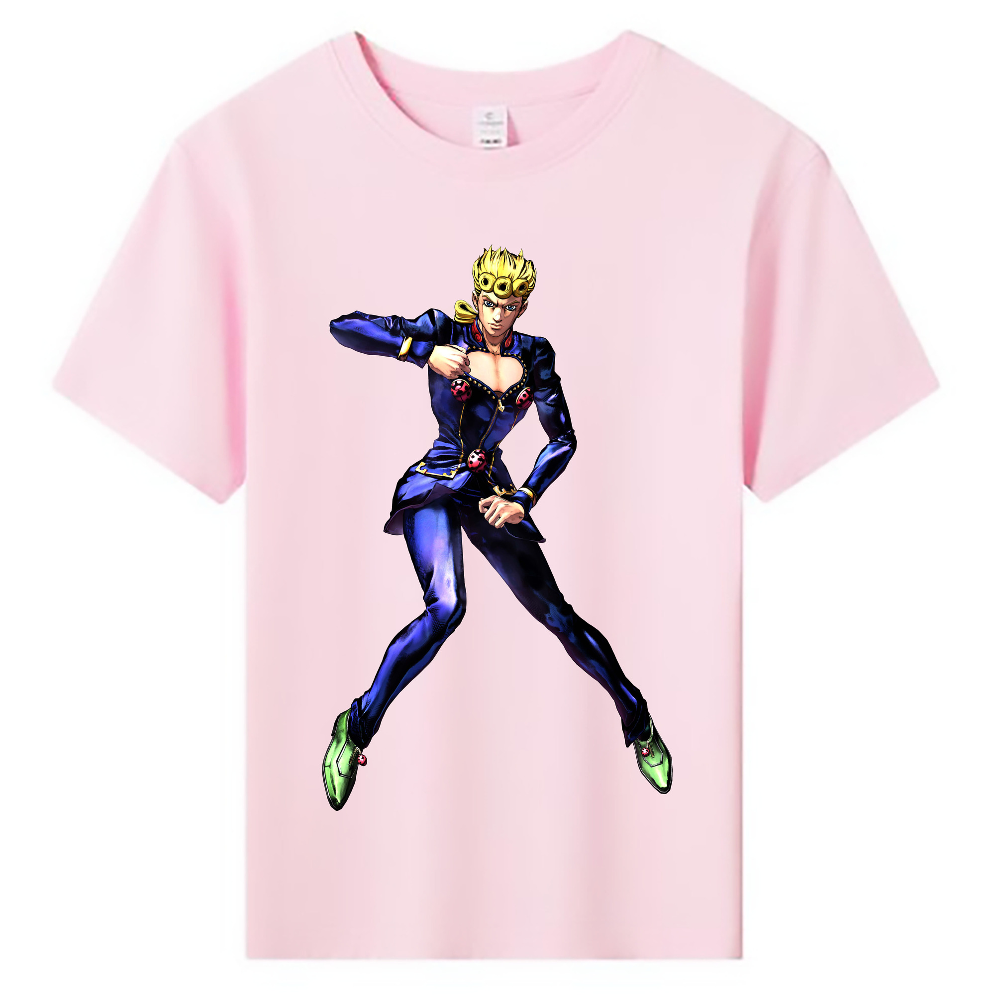 （画像用） ジョジョの奇妙な冒険 ジョルノ?ジョバァーナ JoJo's Bizarre Adventure Giorno Giovanna 綿100％キッズTシャツ（フロントプリント）