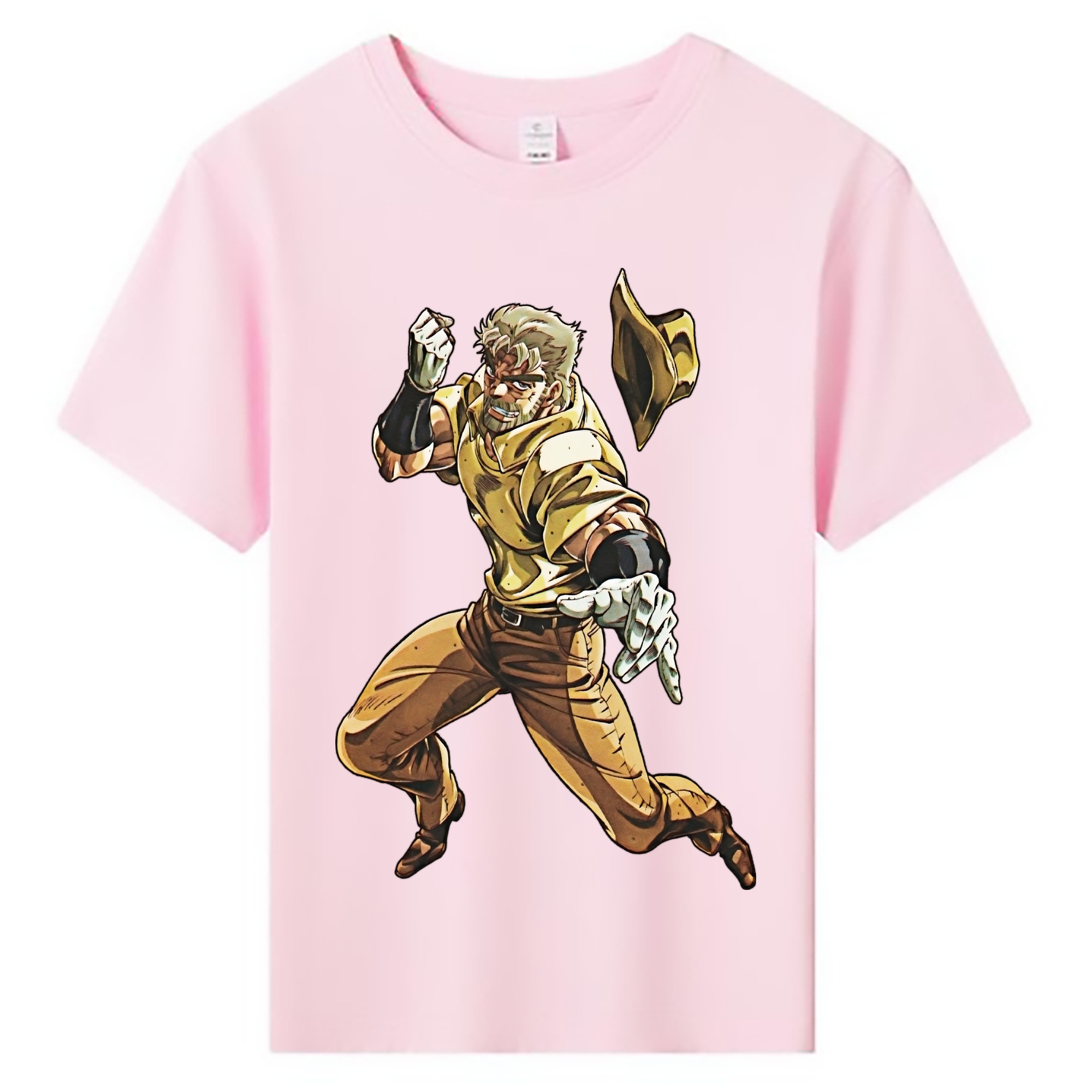 （画像用） ジョジョの奇妙な冒険 ジョセフ?ジョースター JoJo's Bizarre Adventure Joseph Joestar 綿100％キッズTシャツ（フロントプリント）