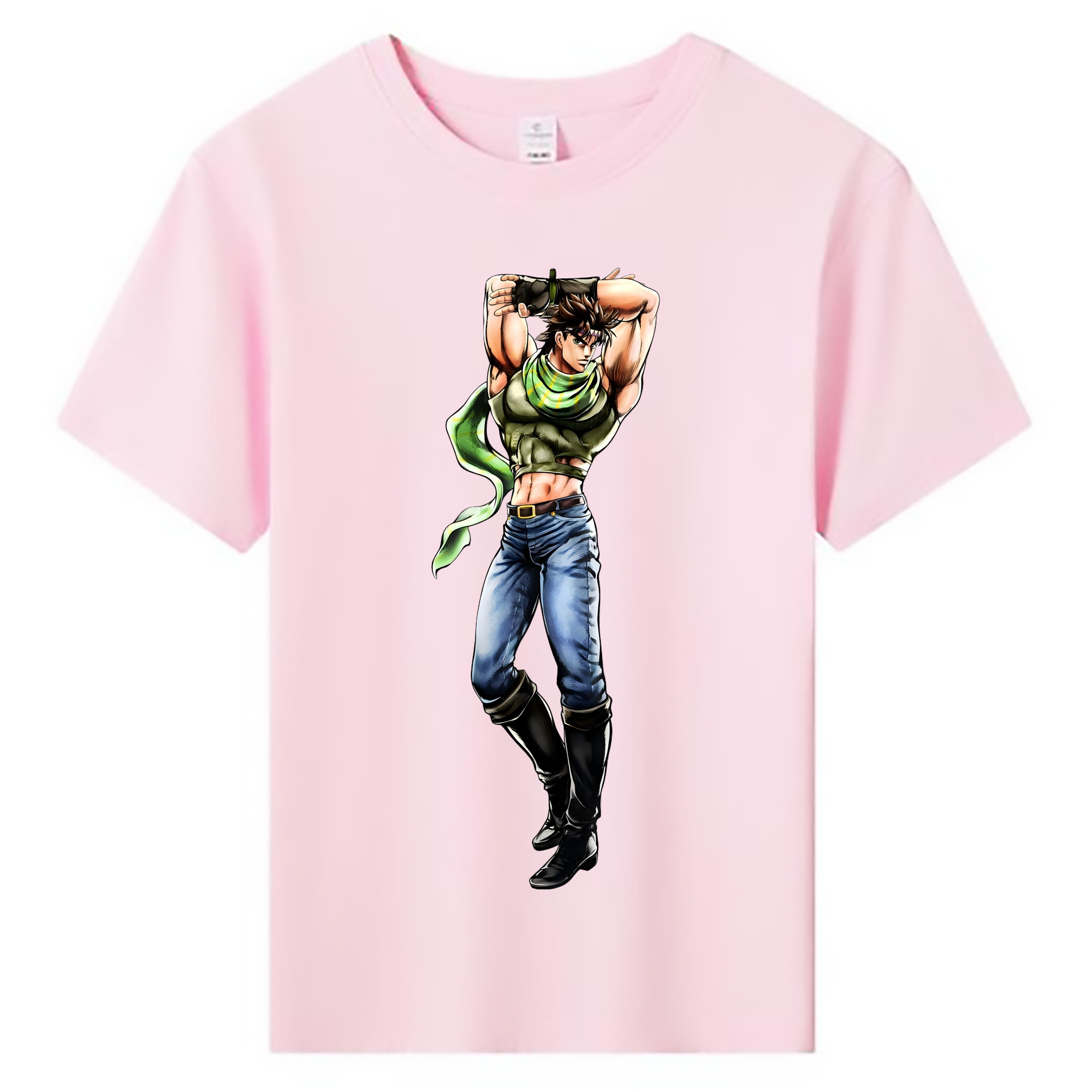 （画像用） ジョジョの奇妙な冒険 ジョセフ?ジョースター JoJo's Bizarre Adventure Joseph Joestar 綿100％キッズTシャツ（フロントプリント）