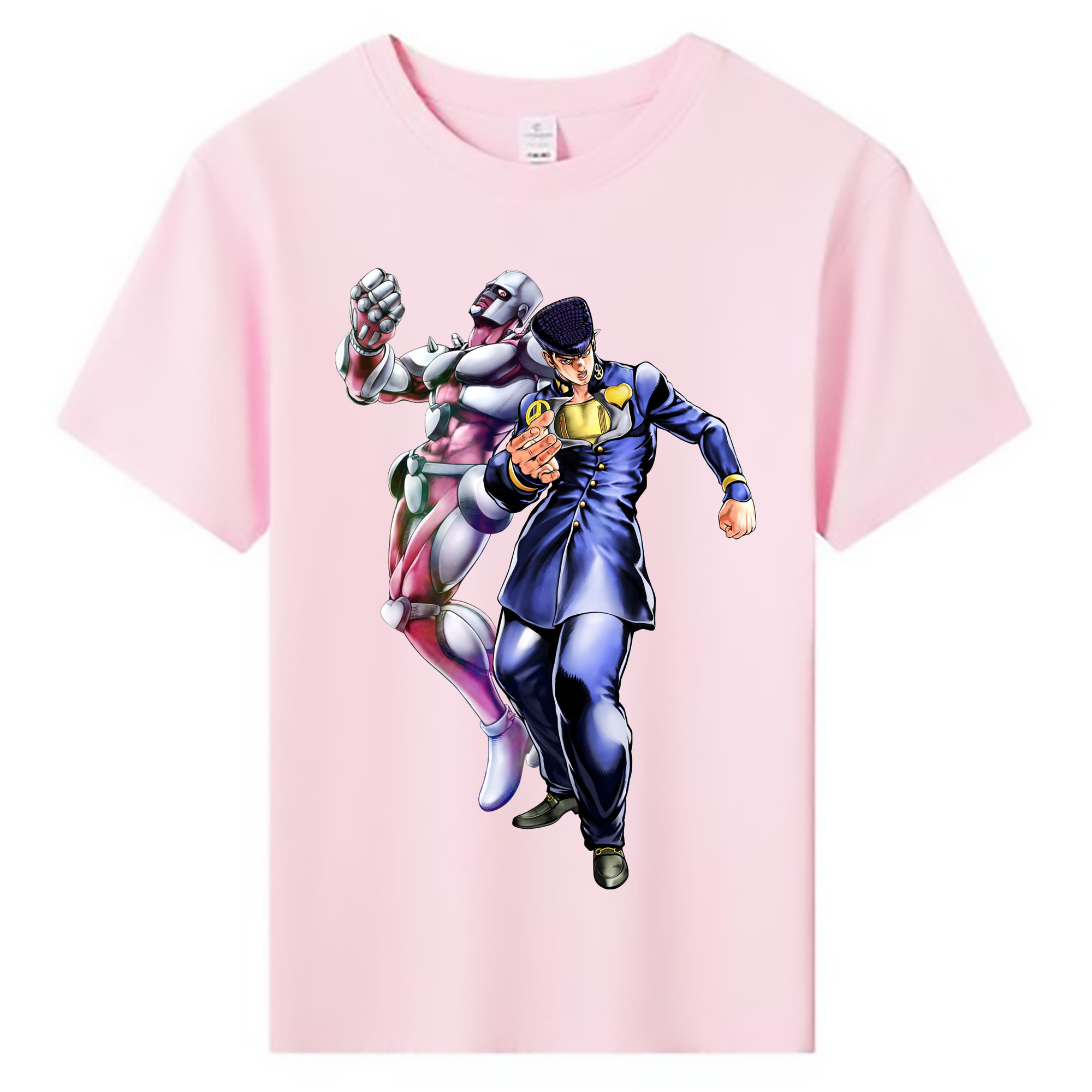 （画像用） ジョジョの奇妙な冒険 ひがしかた じょうすけ JoJo's Bizarre Adventure Higashikata Josuke 綿100％キッズTシャツ（フロントプリント）