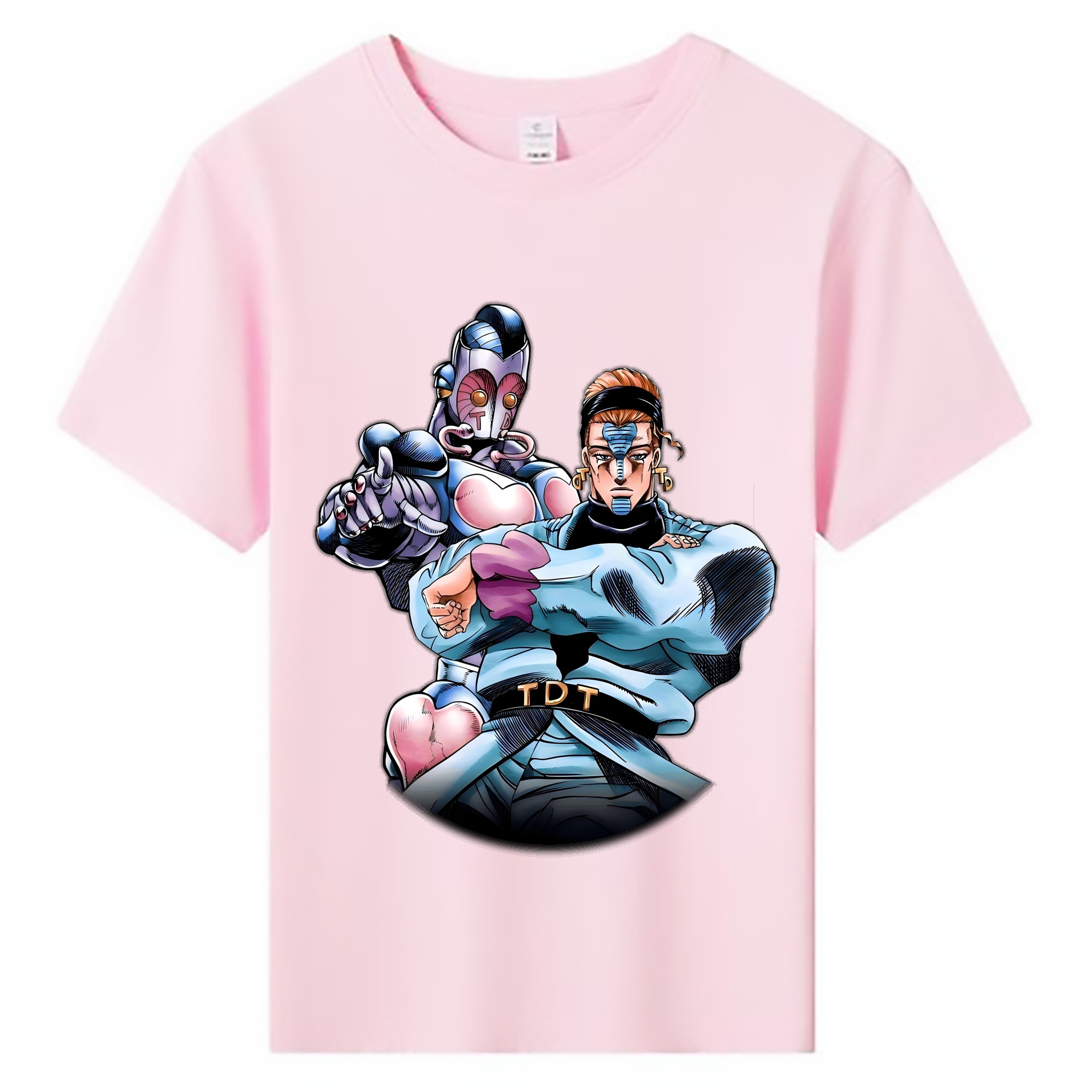 （画像用） ジョジョの奇妙な冒険 ひがしかた じょうすけ JoJo's Bizarre Adventure Higashikata Josuke 綿100％キッズTシャツ（フロントプリント）