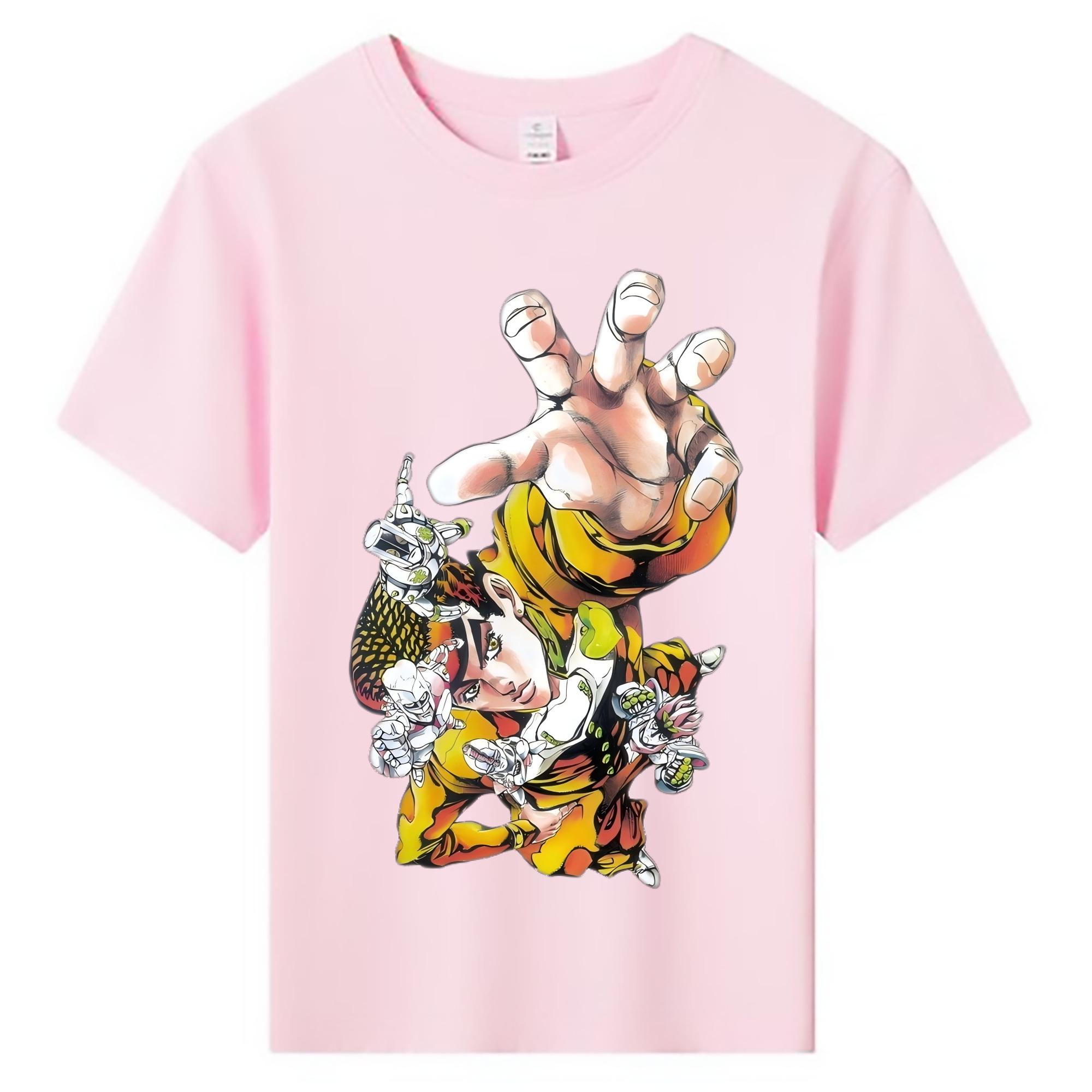 （画像用） ジョジョの奇妙な冒険 ひがしかた じょうすけ JoJo's Bizarre Adventure Higashikata Josuke 綿100％キッズTシャツ（フロントプリント）