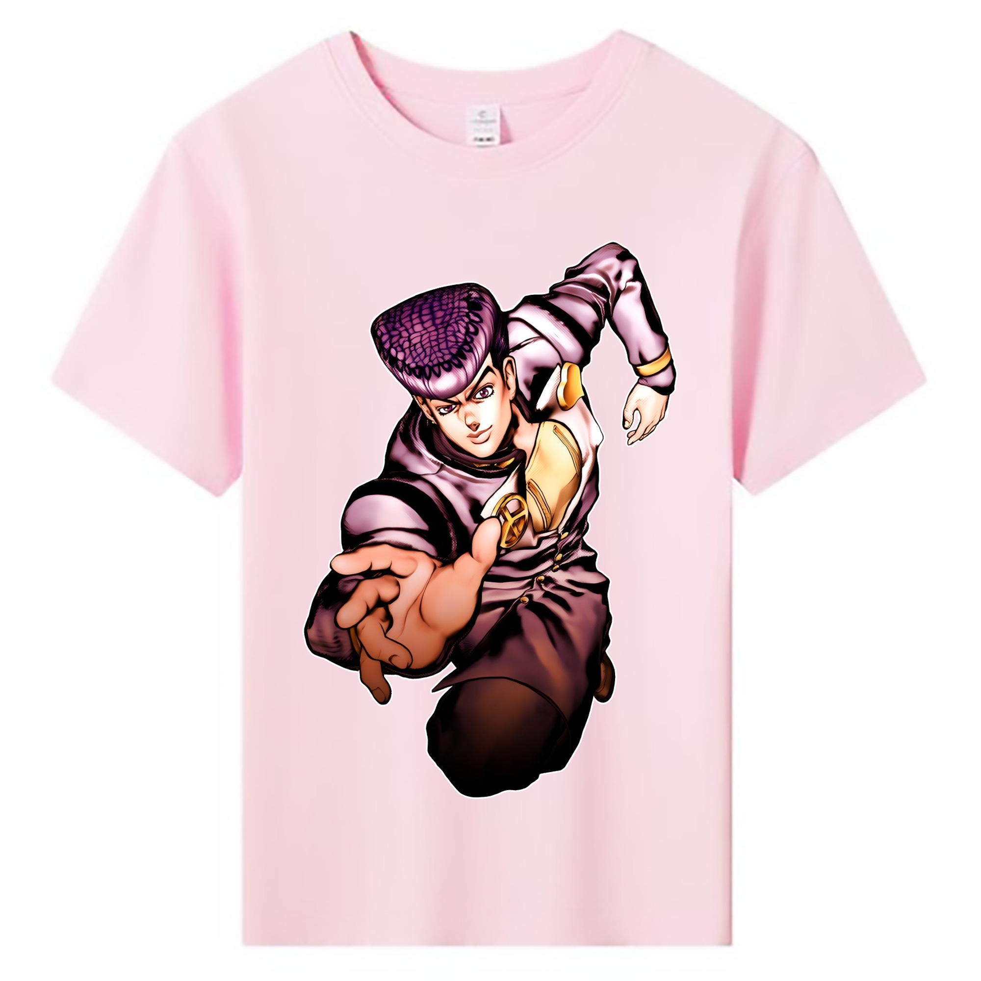 （画像用） ジョジョの奇妙な冒険 ひがしかた じょうすけ JoJo's Bizarre Adventure Higashikata Josuke 綿100％キッズTシャツ（フロントプリント）
